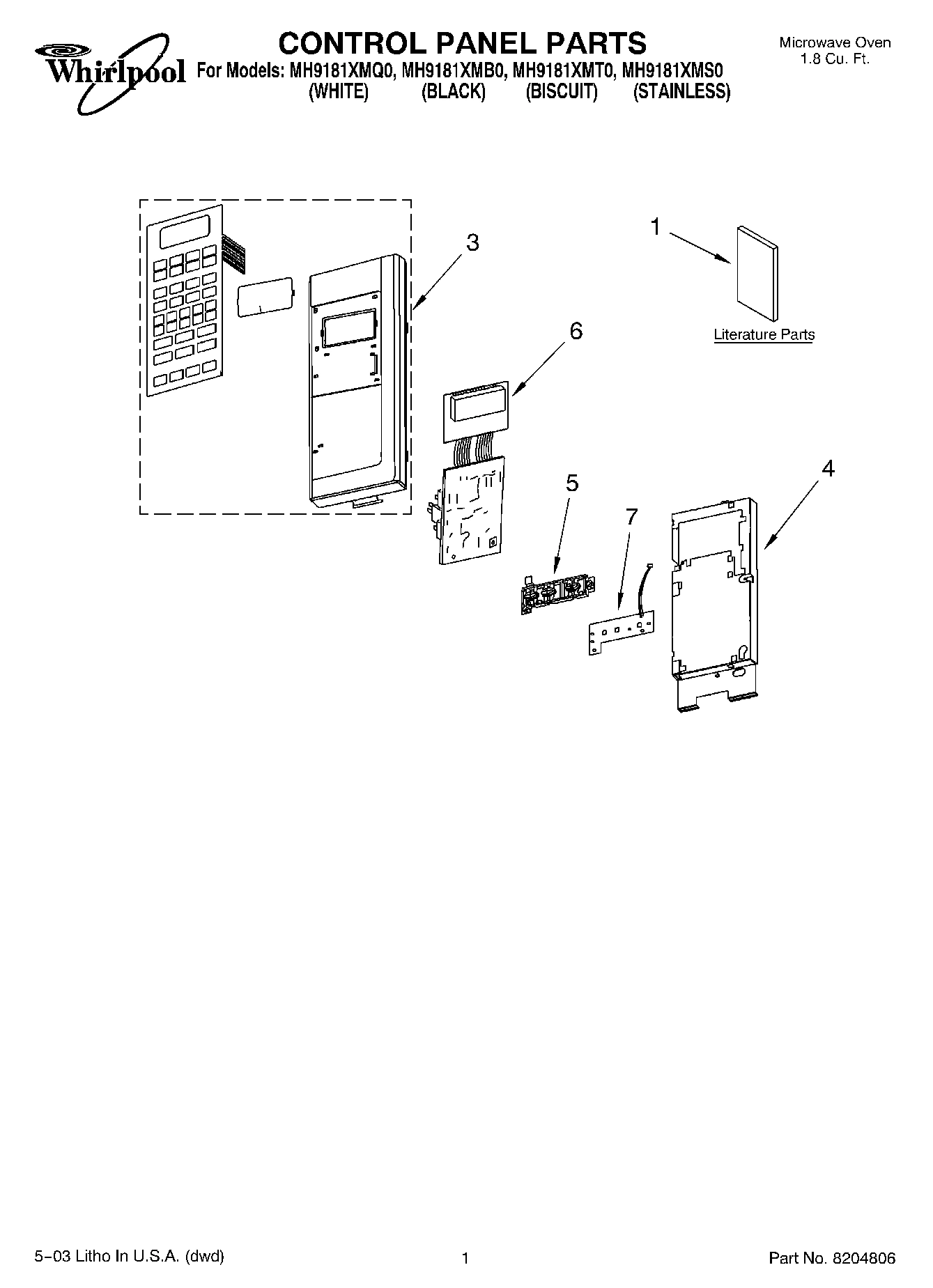 01 - CONTROL PANEL PARTS