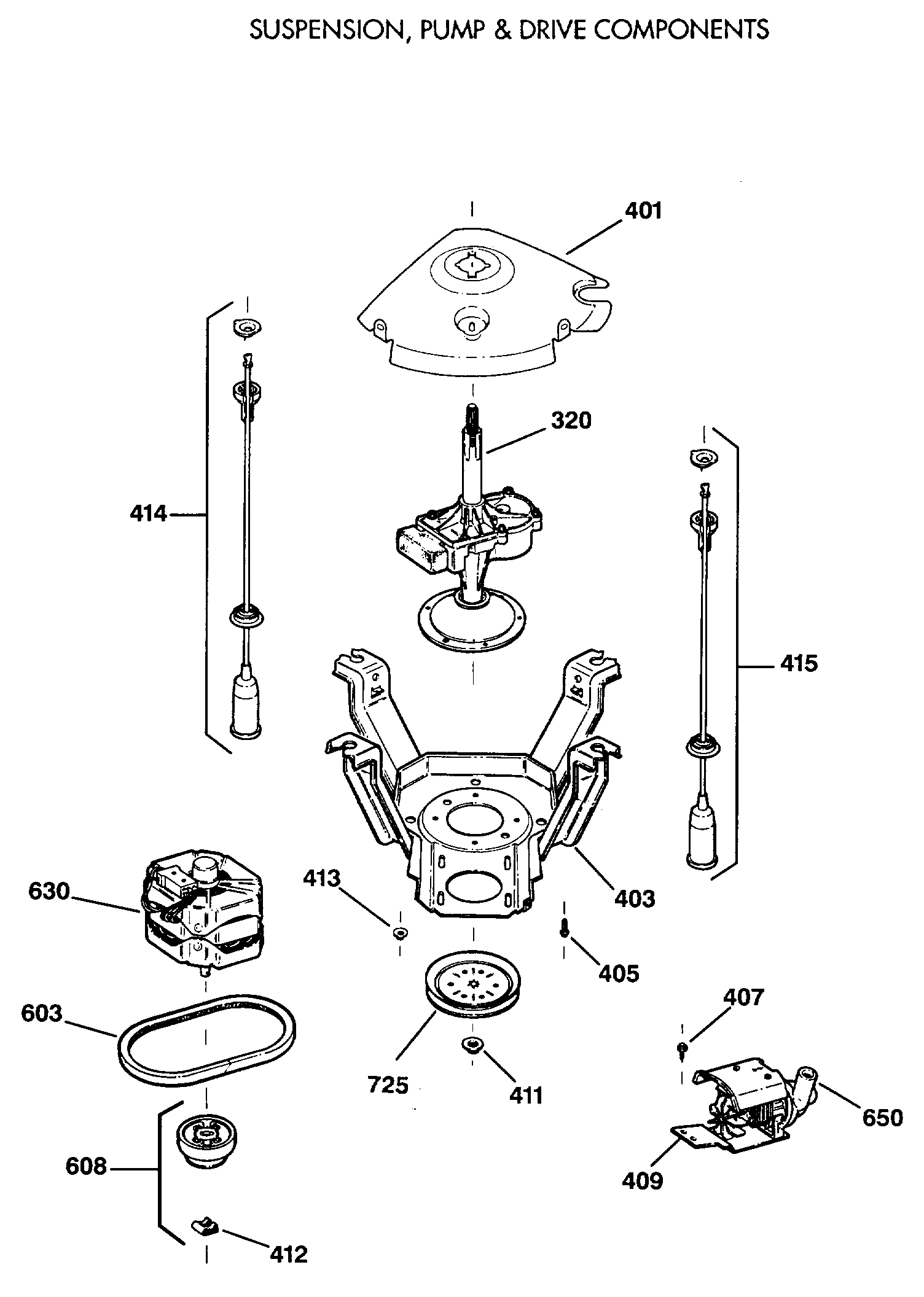 SUSPENSION, PUMP & DRIVE COMPONENTS