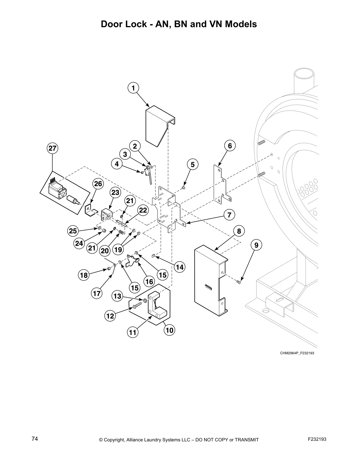 Door Lock - AN, BN and VN Models