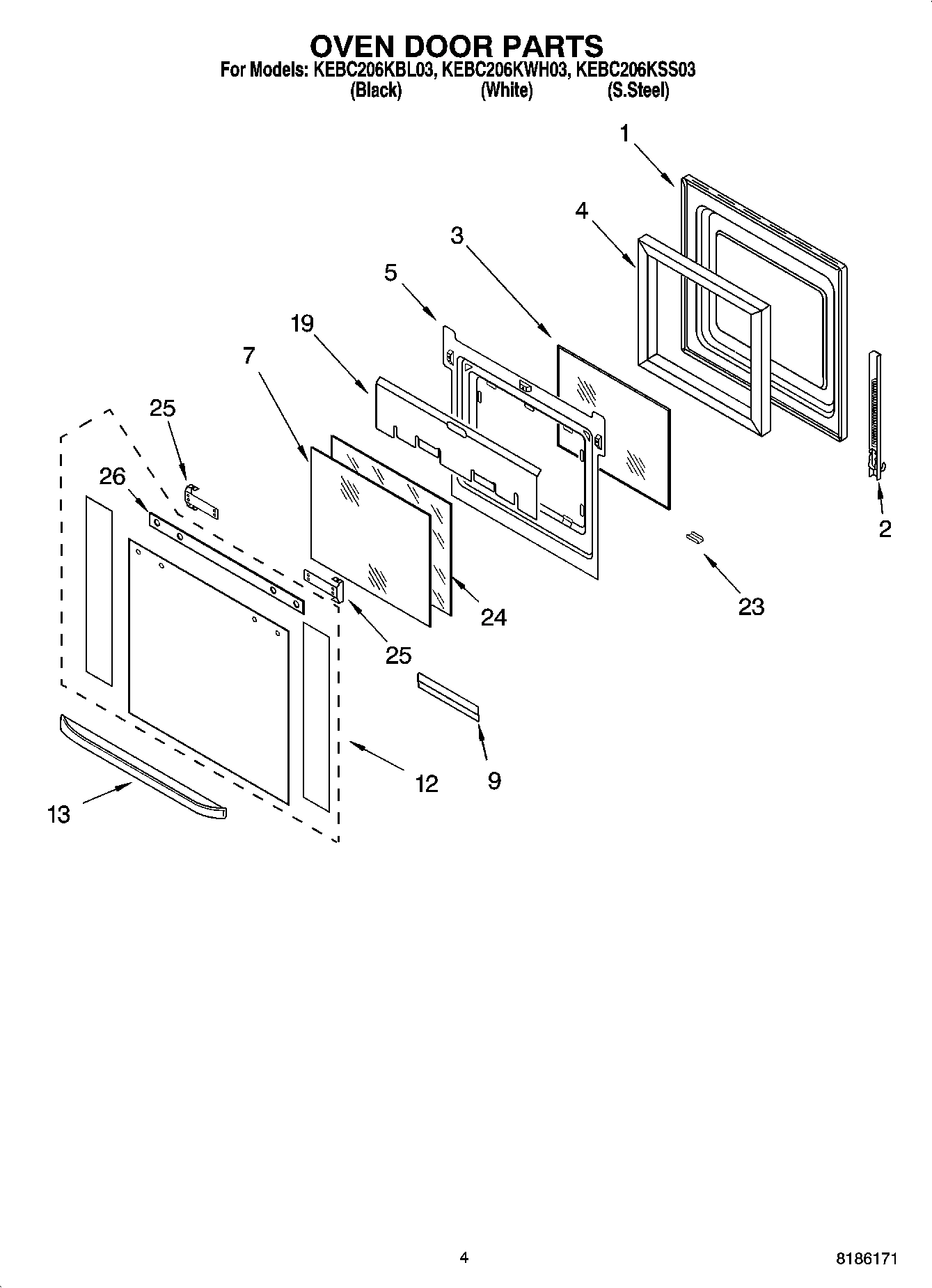 03 - OVEN DOOR PARTS