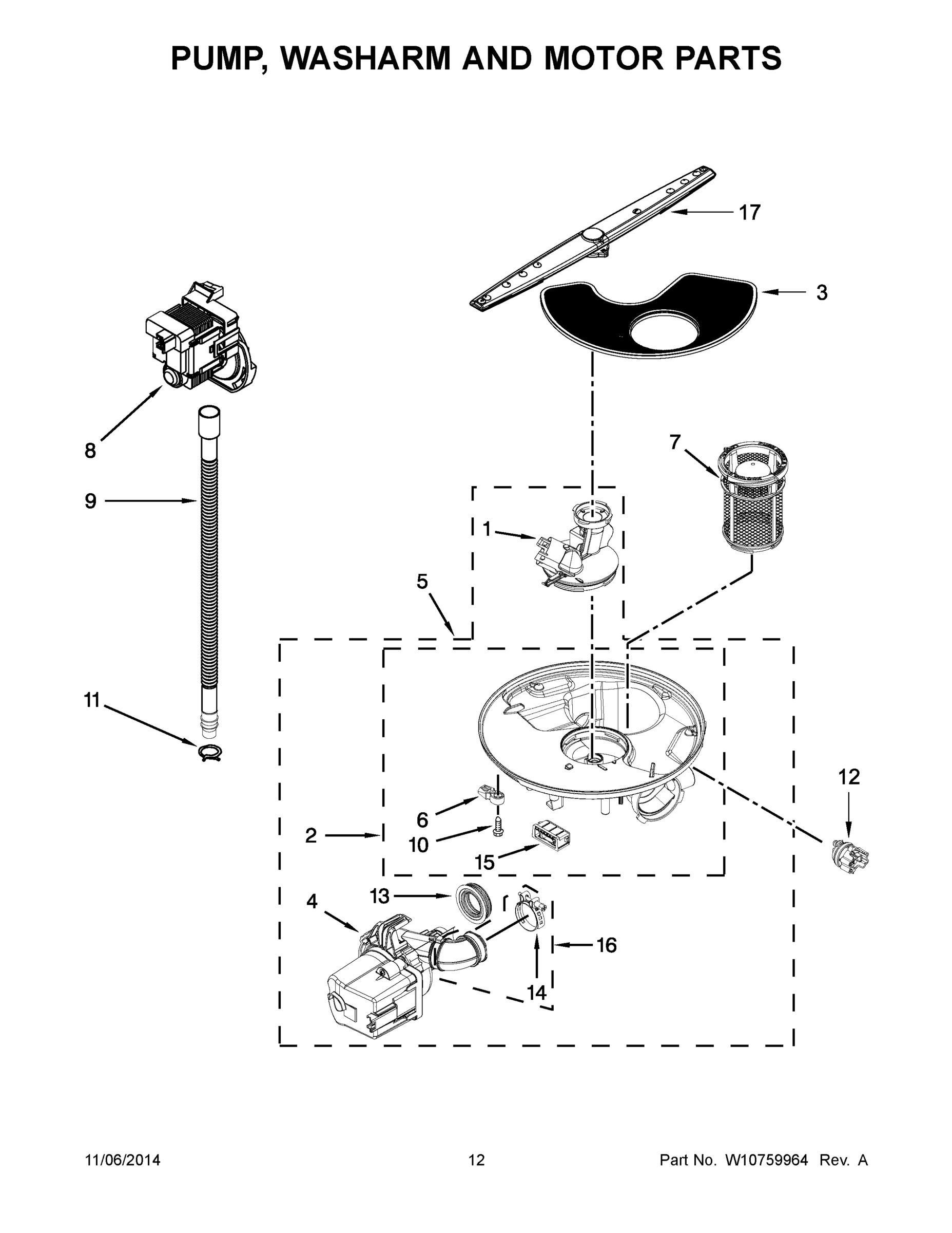 07 - PUMP, WASHARM AND MOTOR PARTS