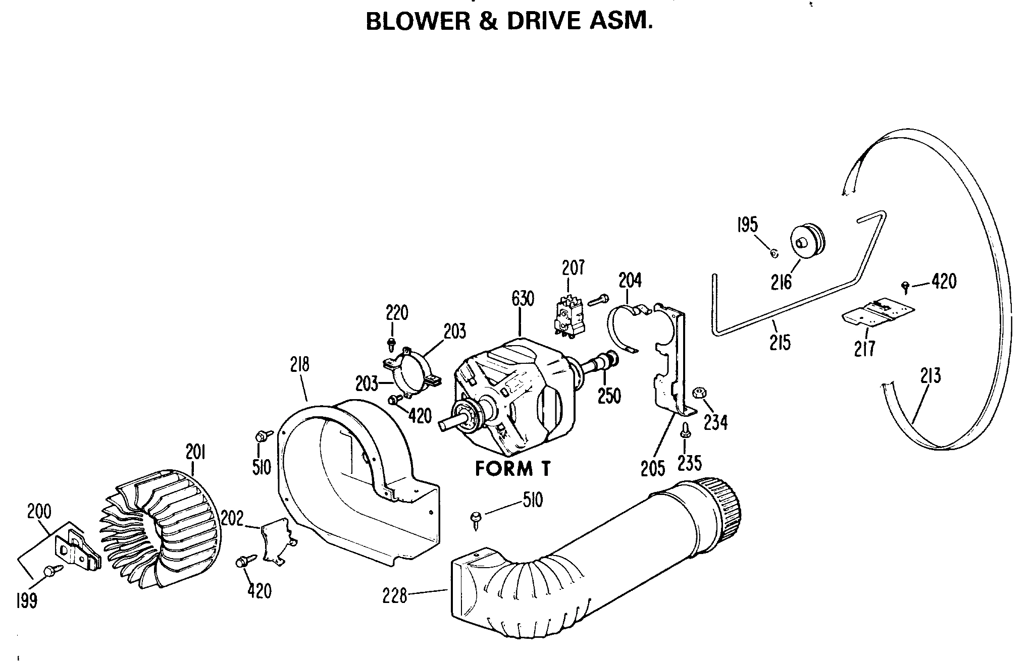 BLOWER & DRIVE ASM.
