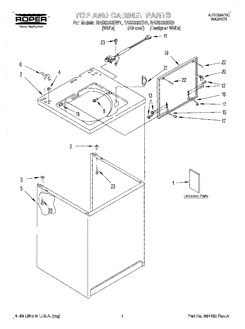 01 - TOP AND CABINET, LITERATURE