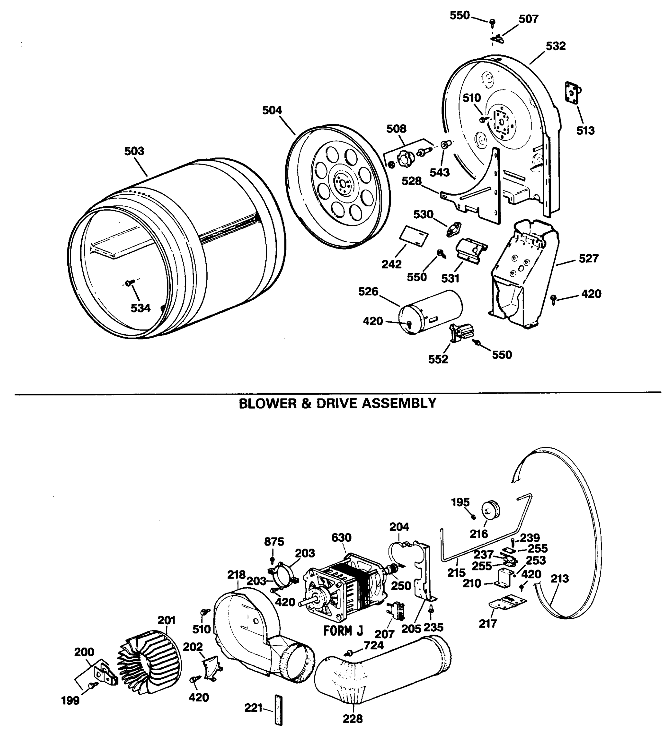 BLOWER & DRIVE ASSEMBLY