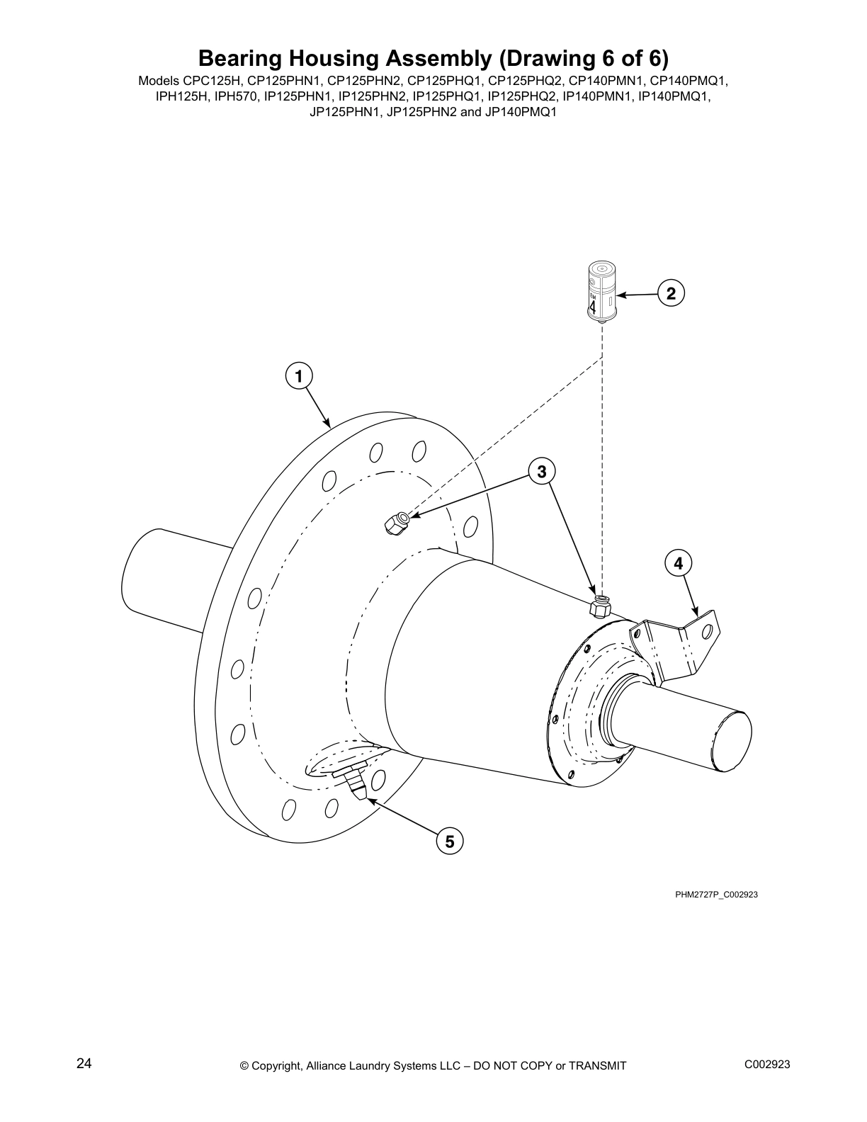 Bearing Housing Assembly (Drawing 6 of 6)