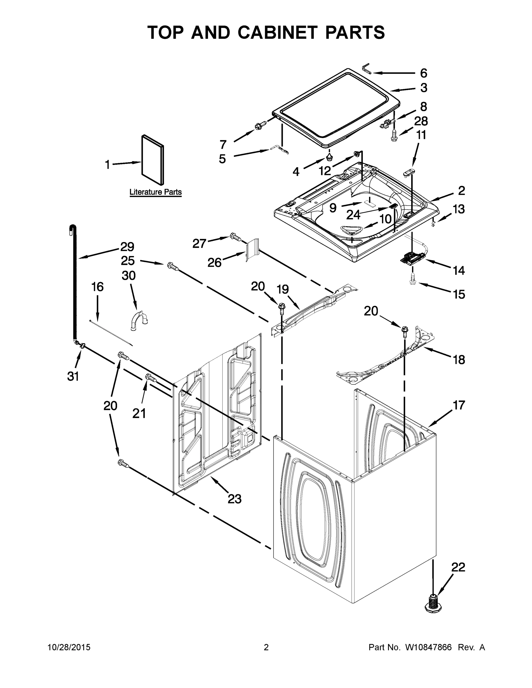 02 - TOP AND CABINET PARTS