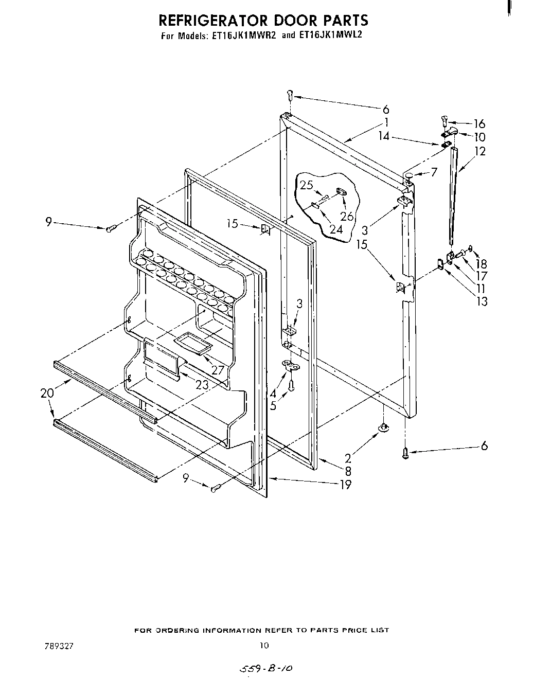 08 - REFRIGERATOR DOOR , PARTS NOT ILLUS
