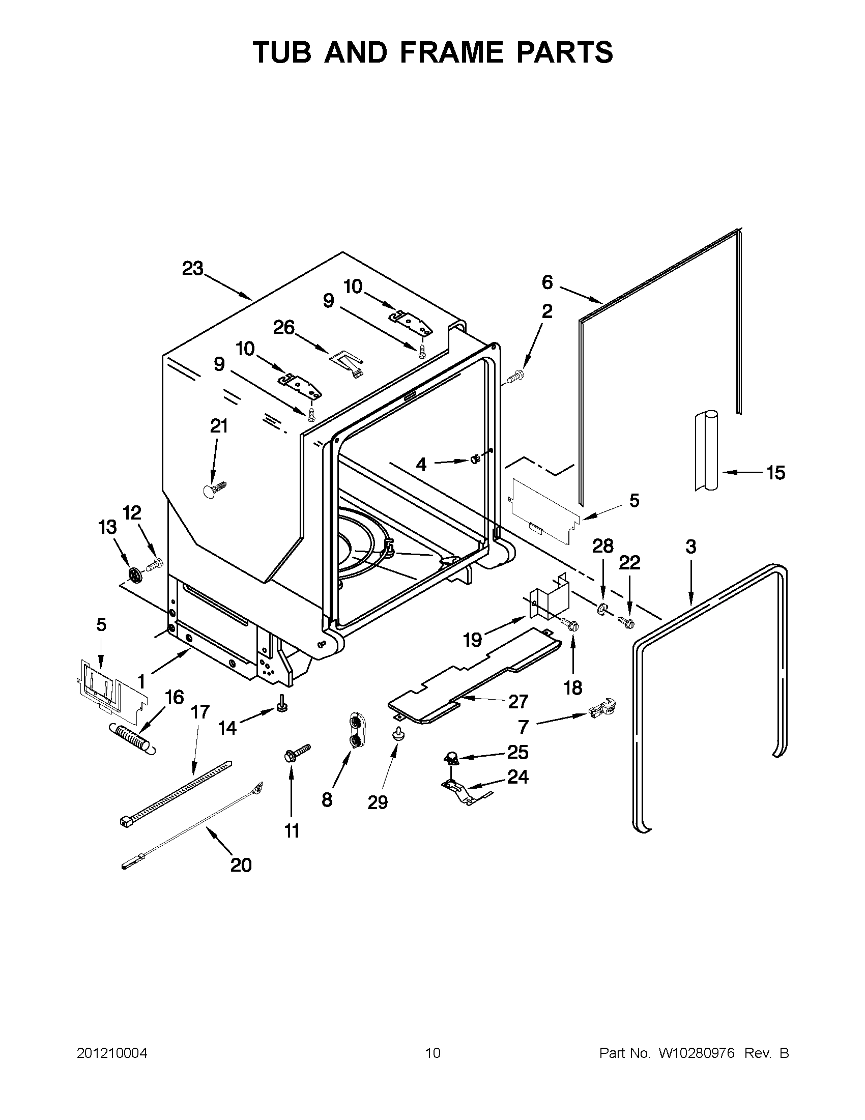 05 - TUB AND FRAME PARTS