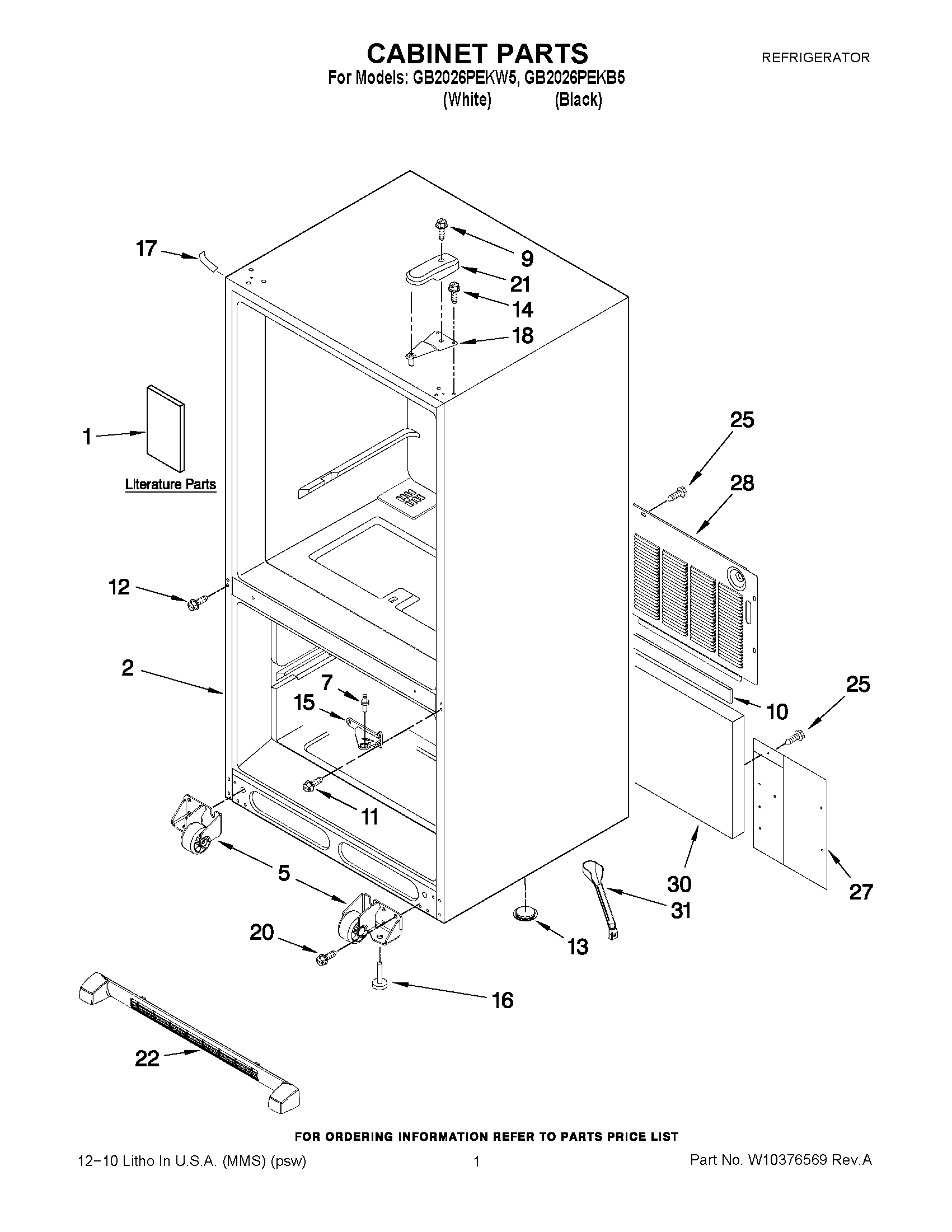 01 - CABINET PARTS
