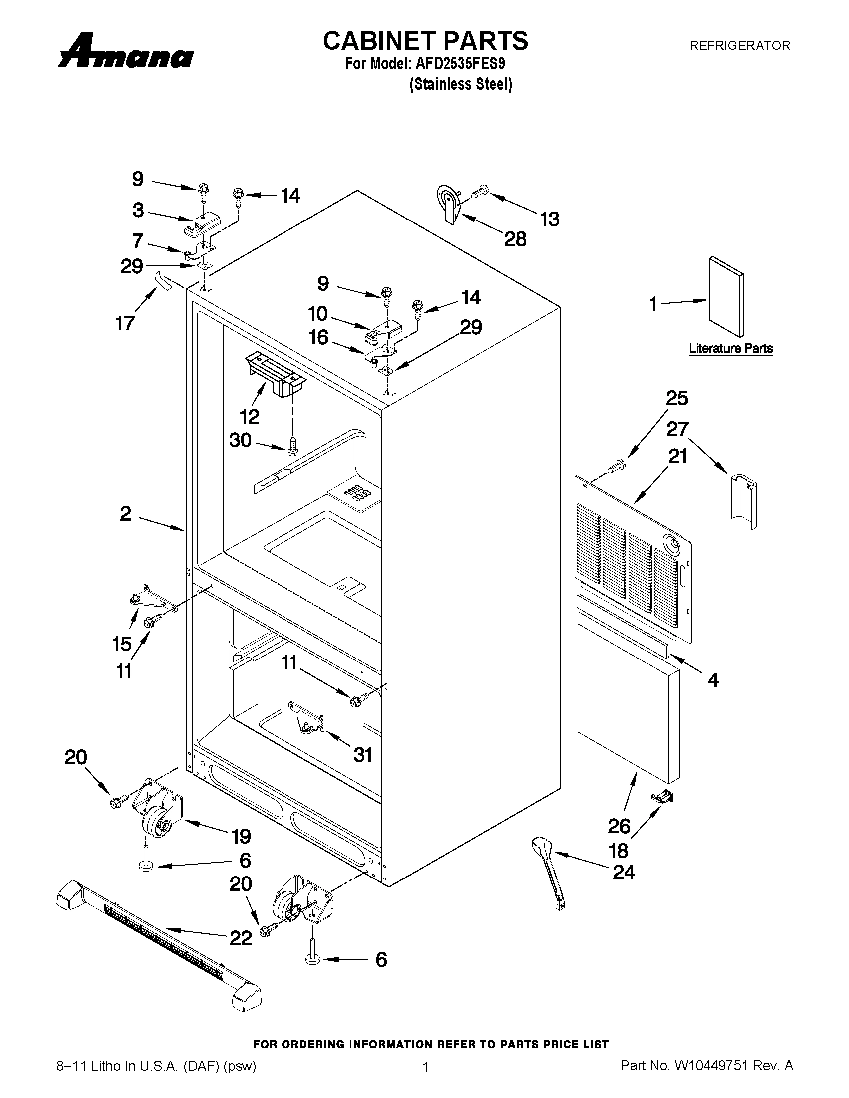01 - CABINET PARTS