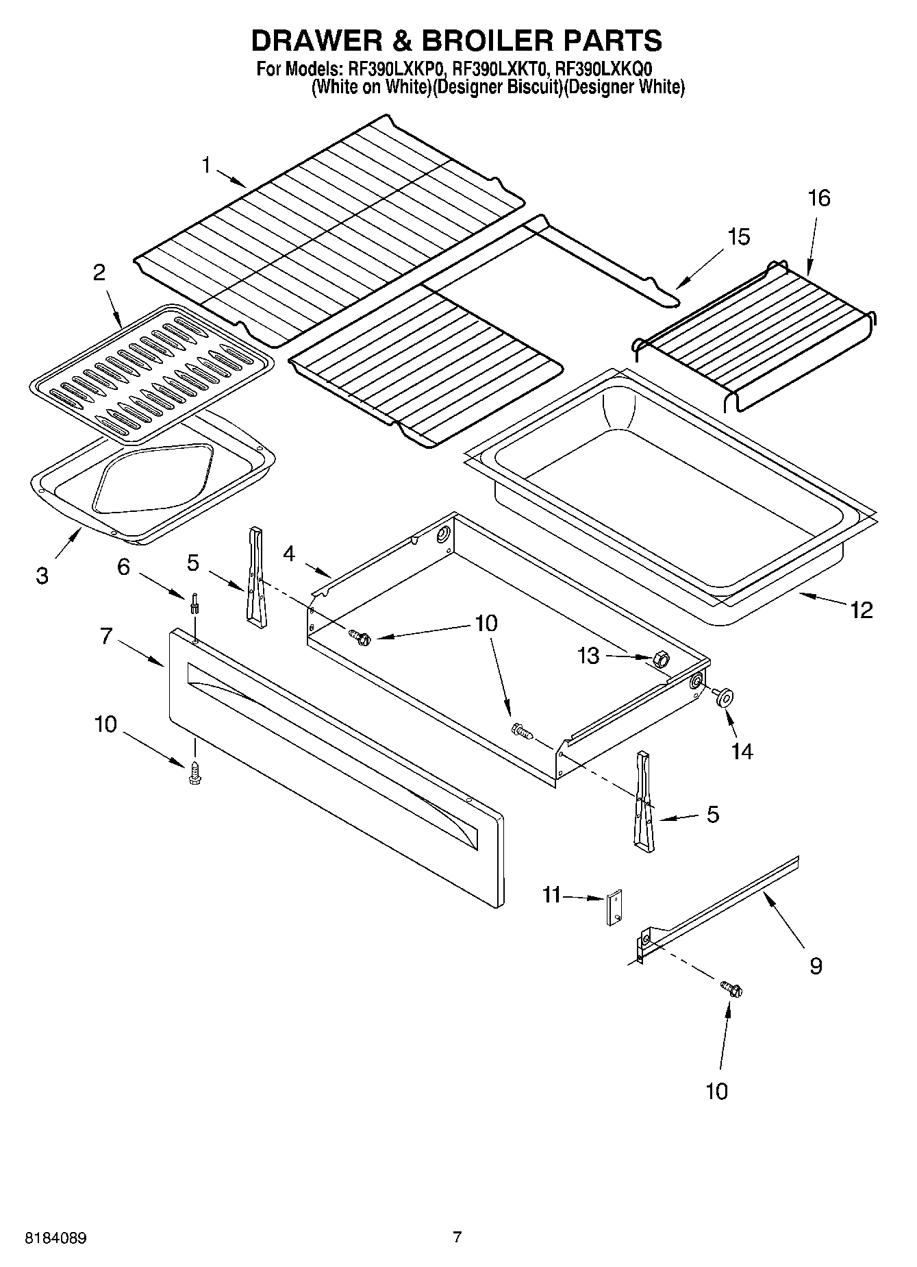 05 - DRAWER AND BROILER, OPTIONAL