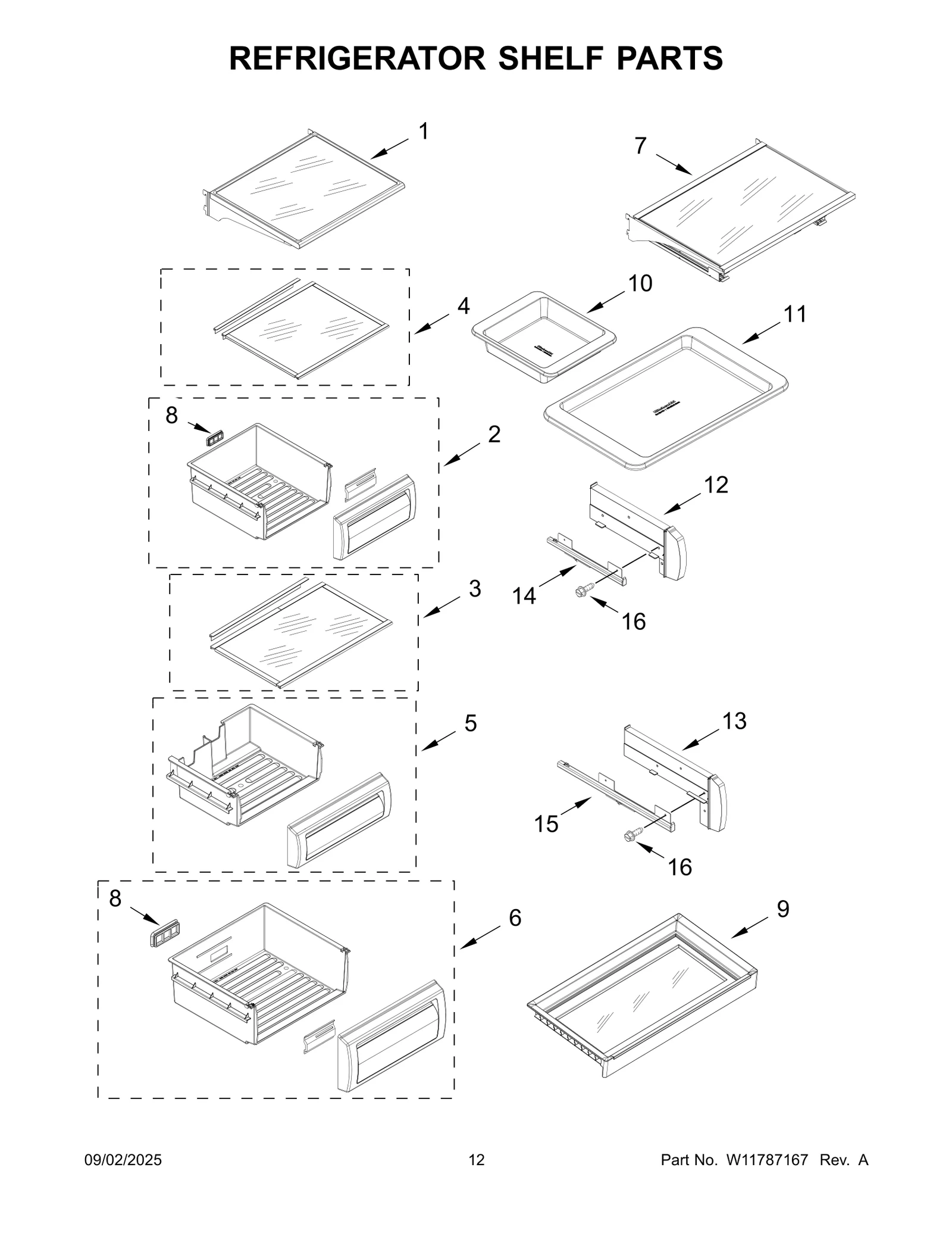 REFRIGERATOR SHELF PARTS