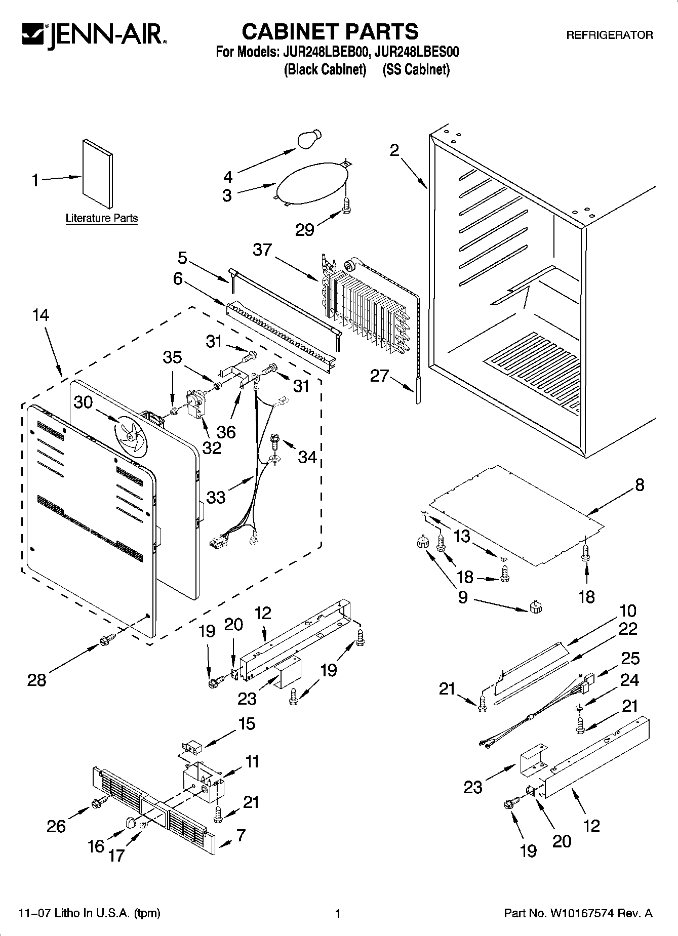 01 - CABINET PARTS