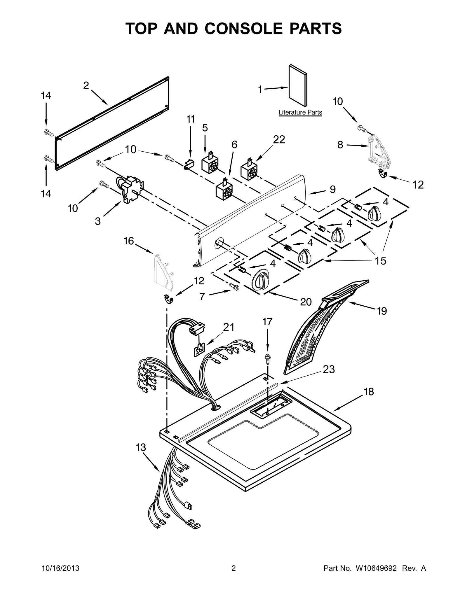 TOP AND CONSOLE PARTS