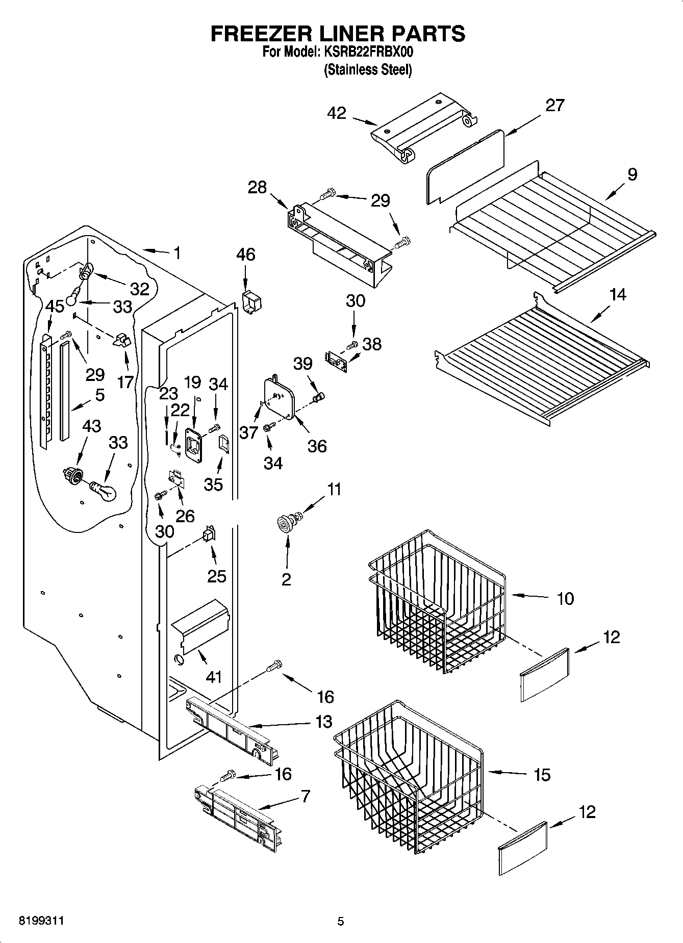 04 - FREEZER LINER PARTS