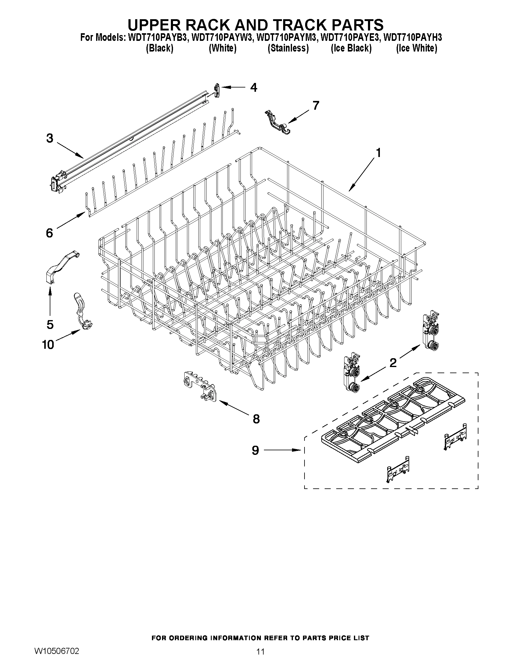 09 - UPPER RACK AND TRACK PARTS