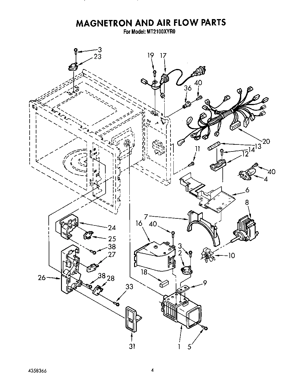 04 - MAGNETRON AND AIR FLOW, LIT/OPTIONAL