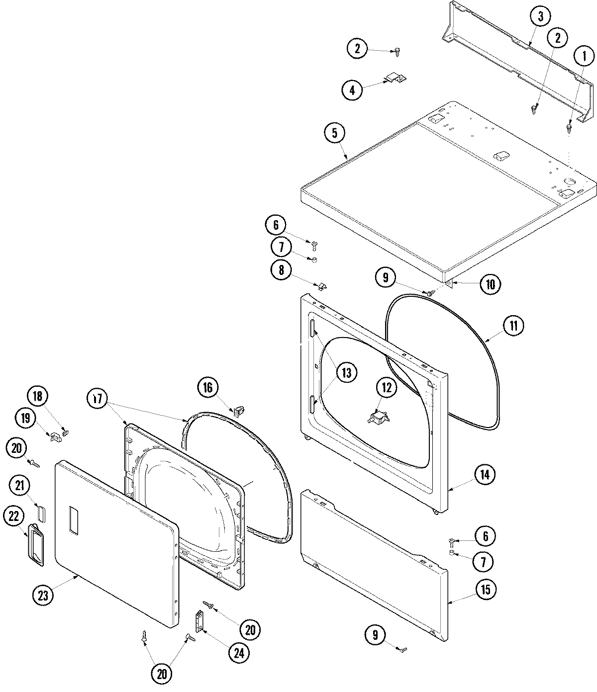 03 - DOOR, FRONT, ACCESS AND TOP PANELS