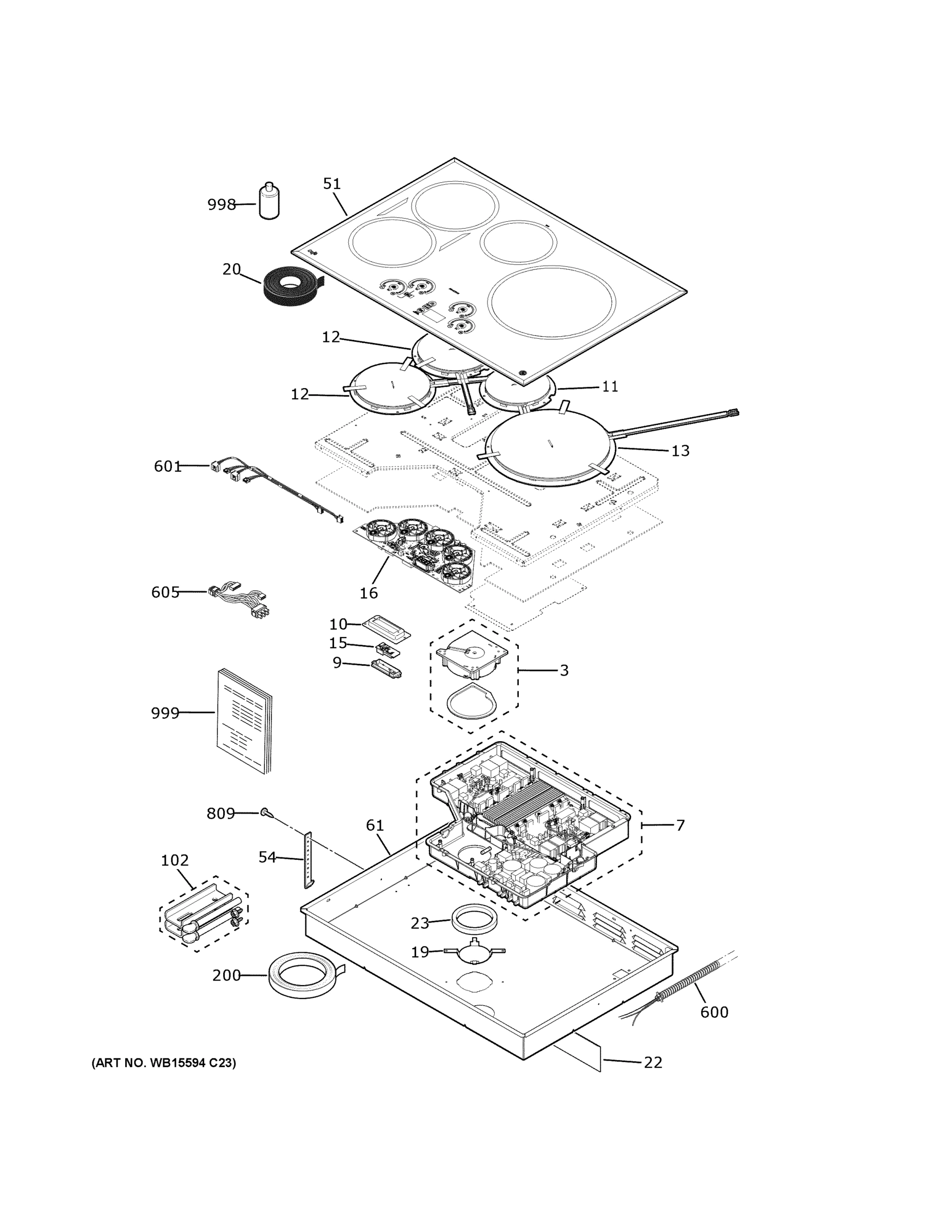 CONTROL PANEL & COOKTOP