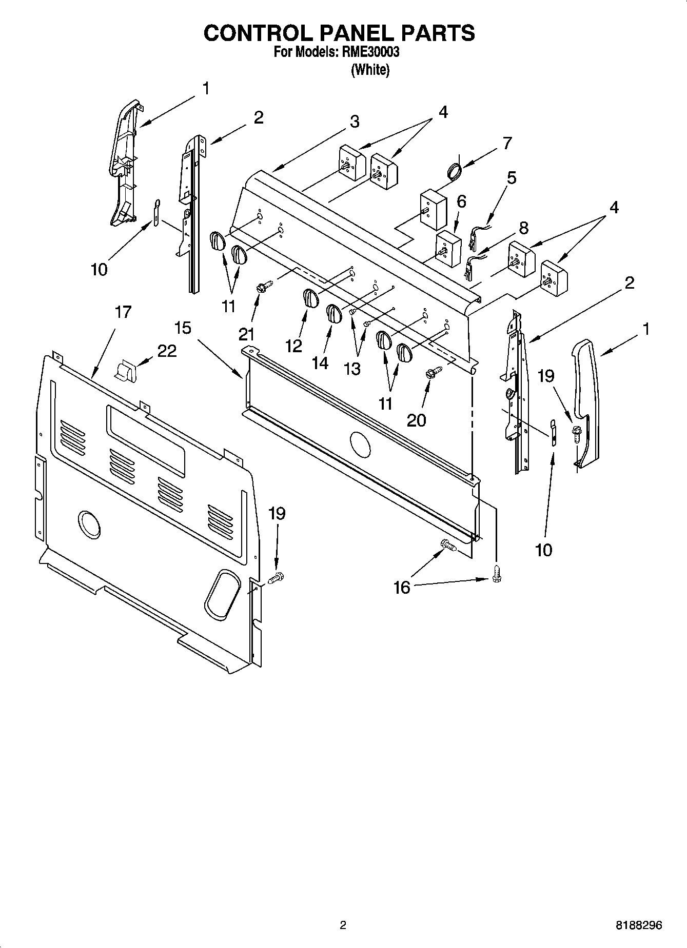 02 - CONTROL PANEL PARTS