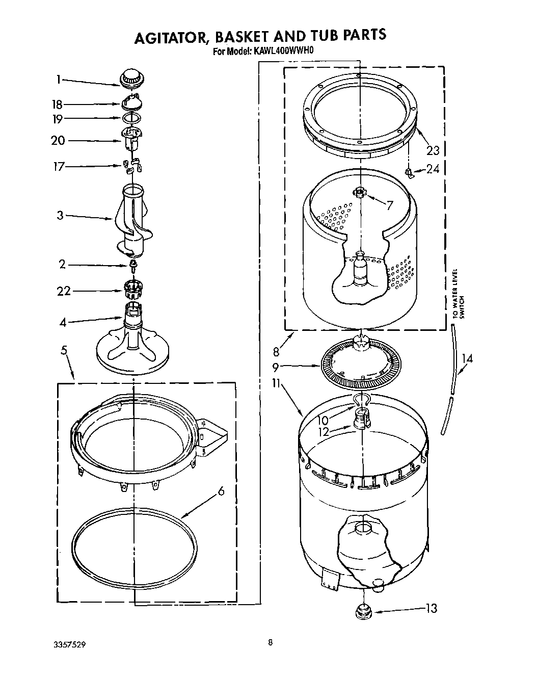06 - AGITATOR, BASKET AND TUB PARTS
