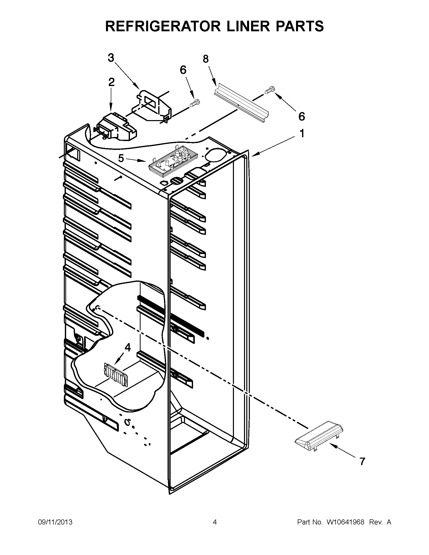 03 - REFRIGERATOR LINER PARTS