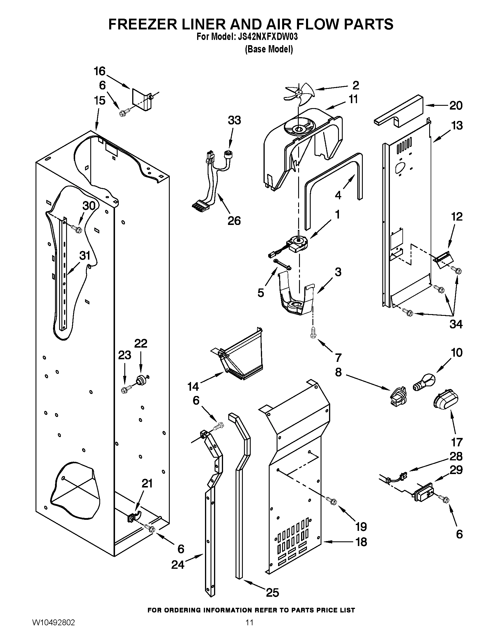 08 - FREEZER LINER AND AIR FLOW PARTS