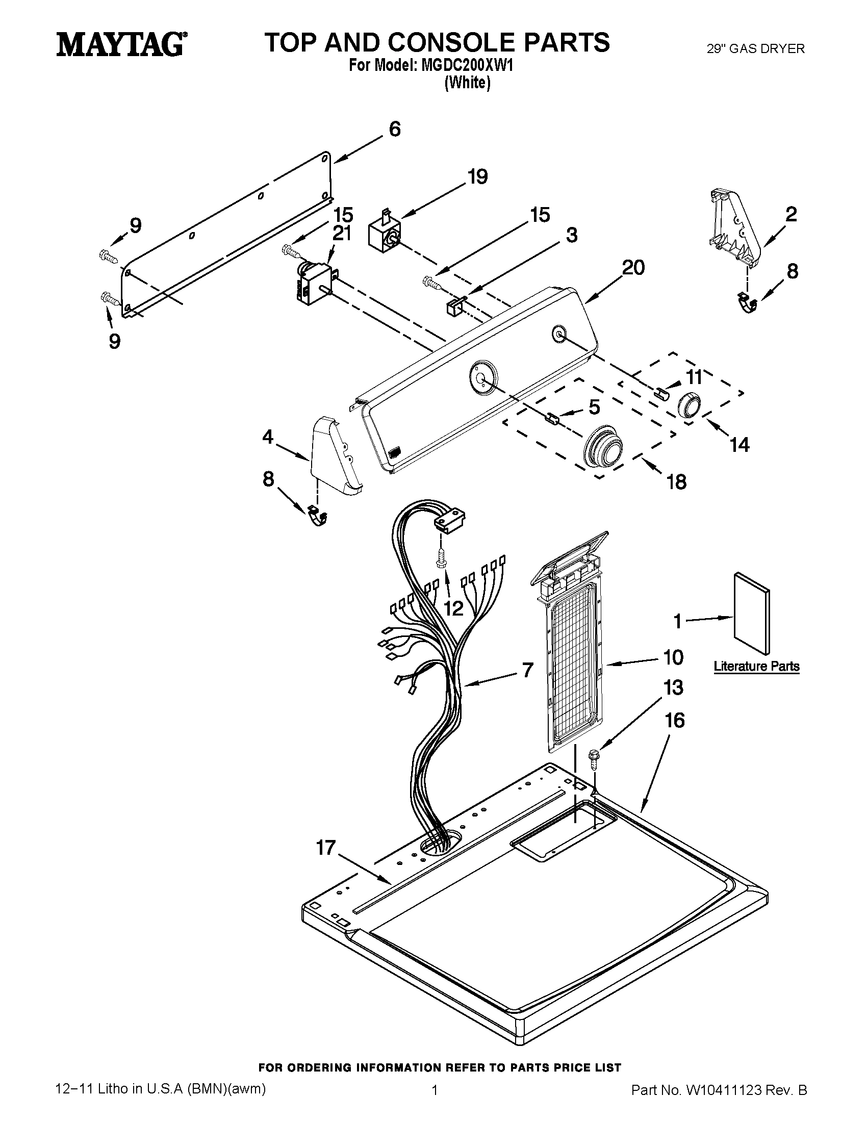 01 - TOP AND CONSOLE PARTS
