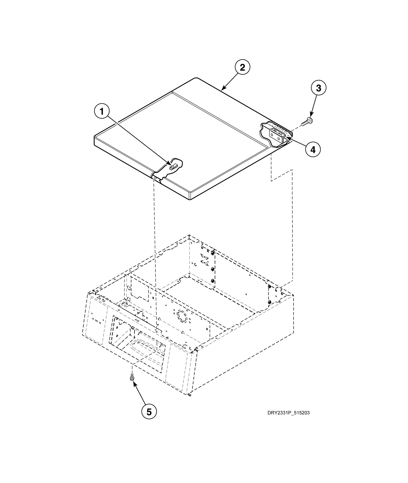 Cabinet Top - 10 Degree Front Control Models