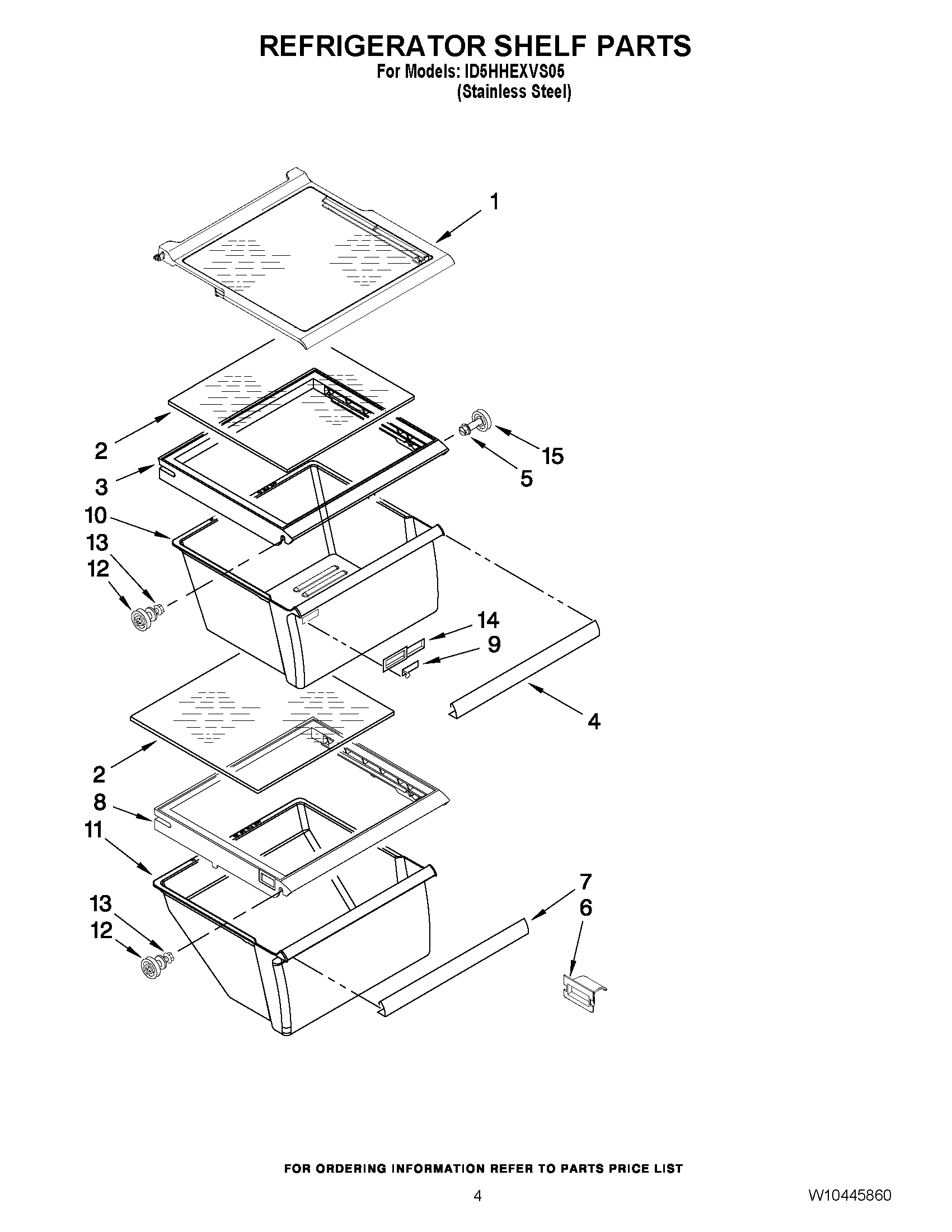 03 - REFRIGERATOR SHELF PARTS