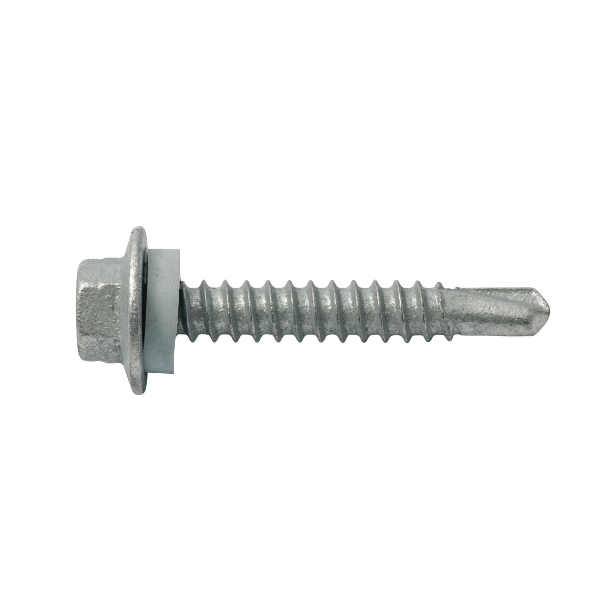 ZENITH® 12G x 35mm Class 3 Galvanised, Self Drilling, External Hex Drive, Cladding & Roofing Screws with Seal – External Use – 10 Pack