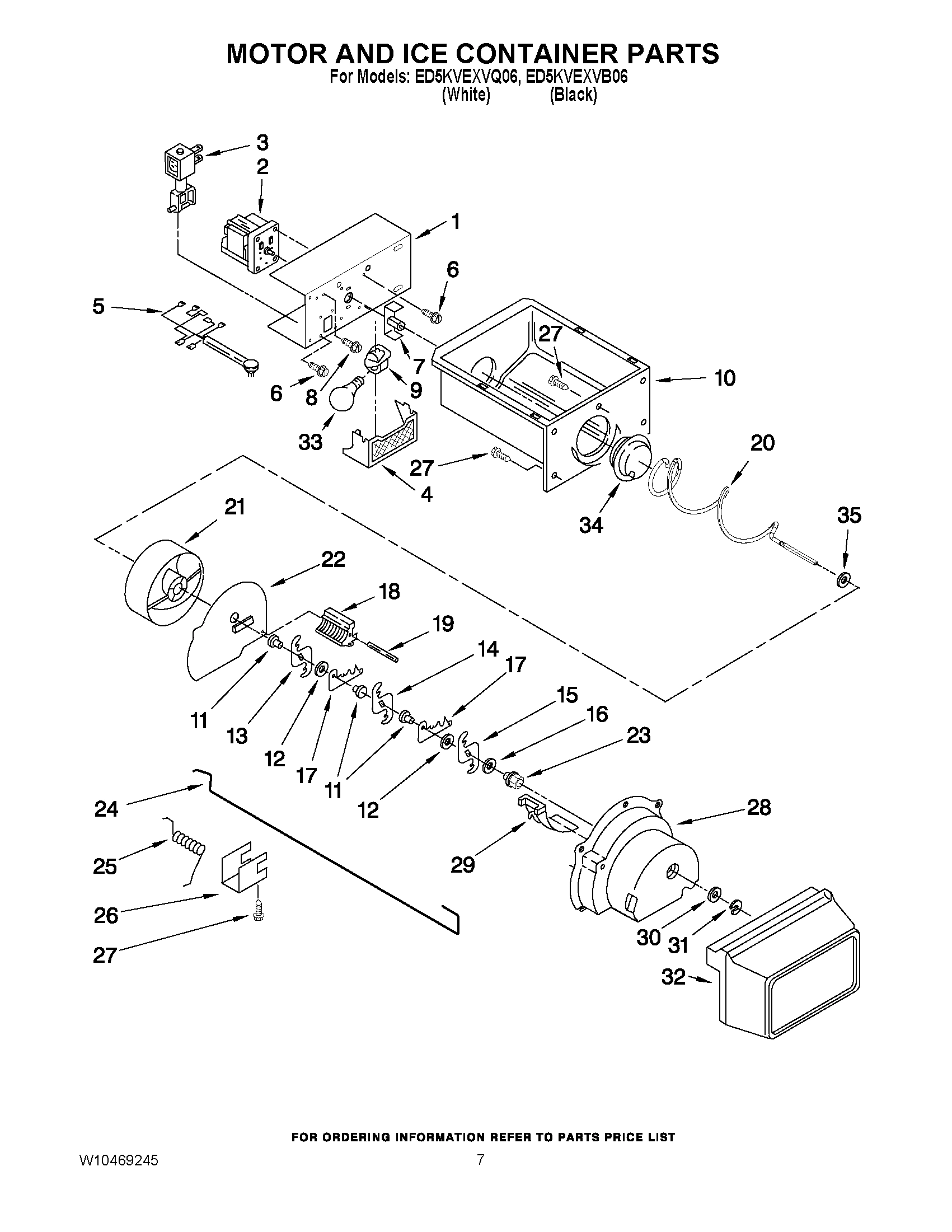 05 - MOTOR AND ICE CONTAINER PARTS