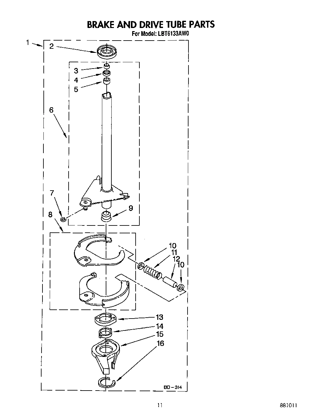 10 - BRAKE AND DRIVE TUBE