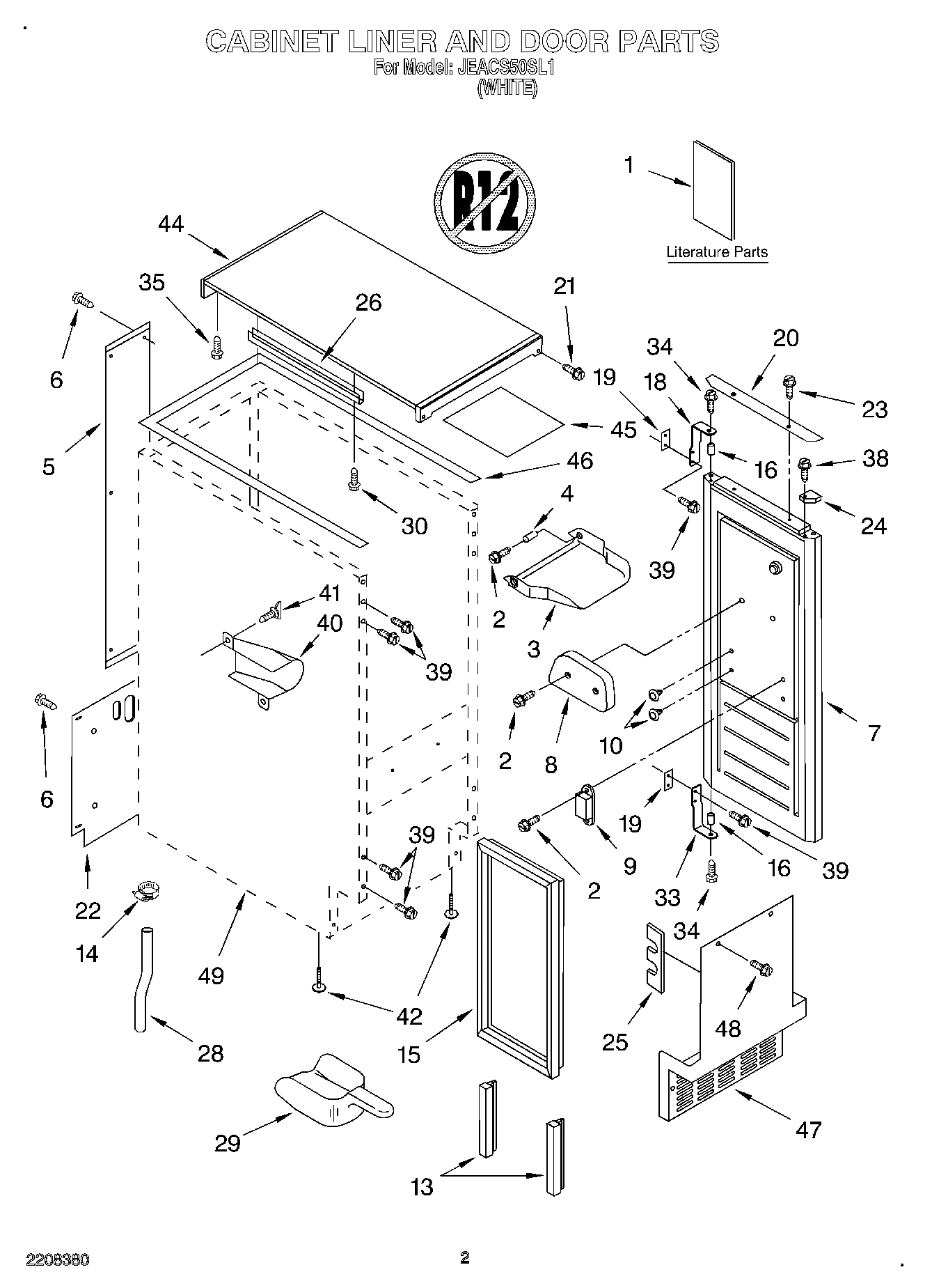 02 - CABINET LINER AND DOOR, LITERATURE