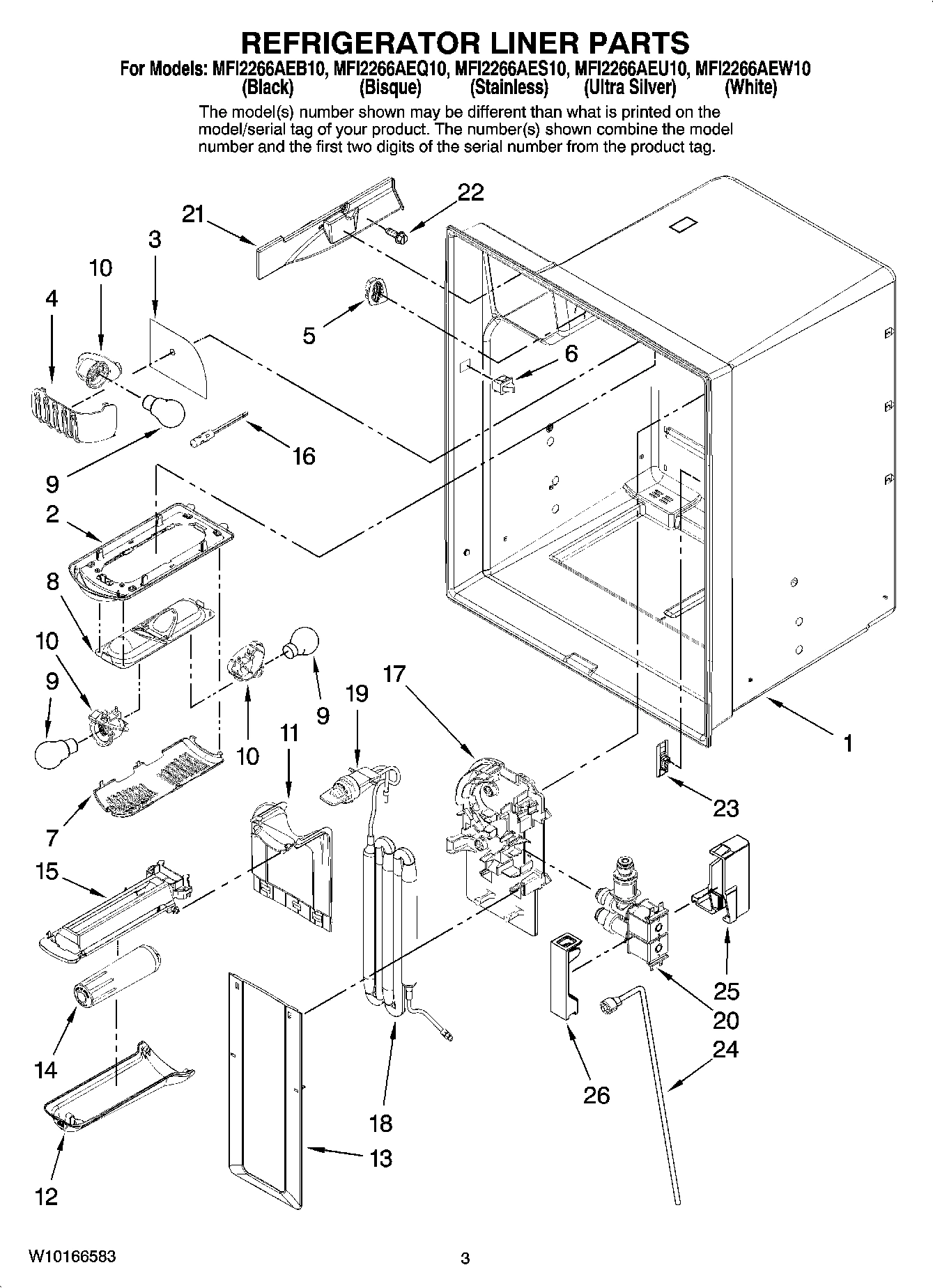 02 - REFRIGERATOR LINER PARTS