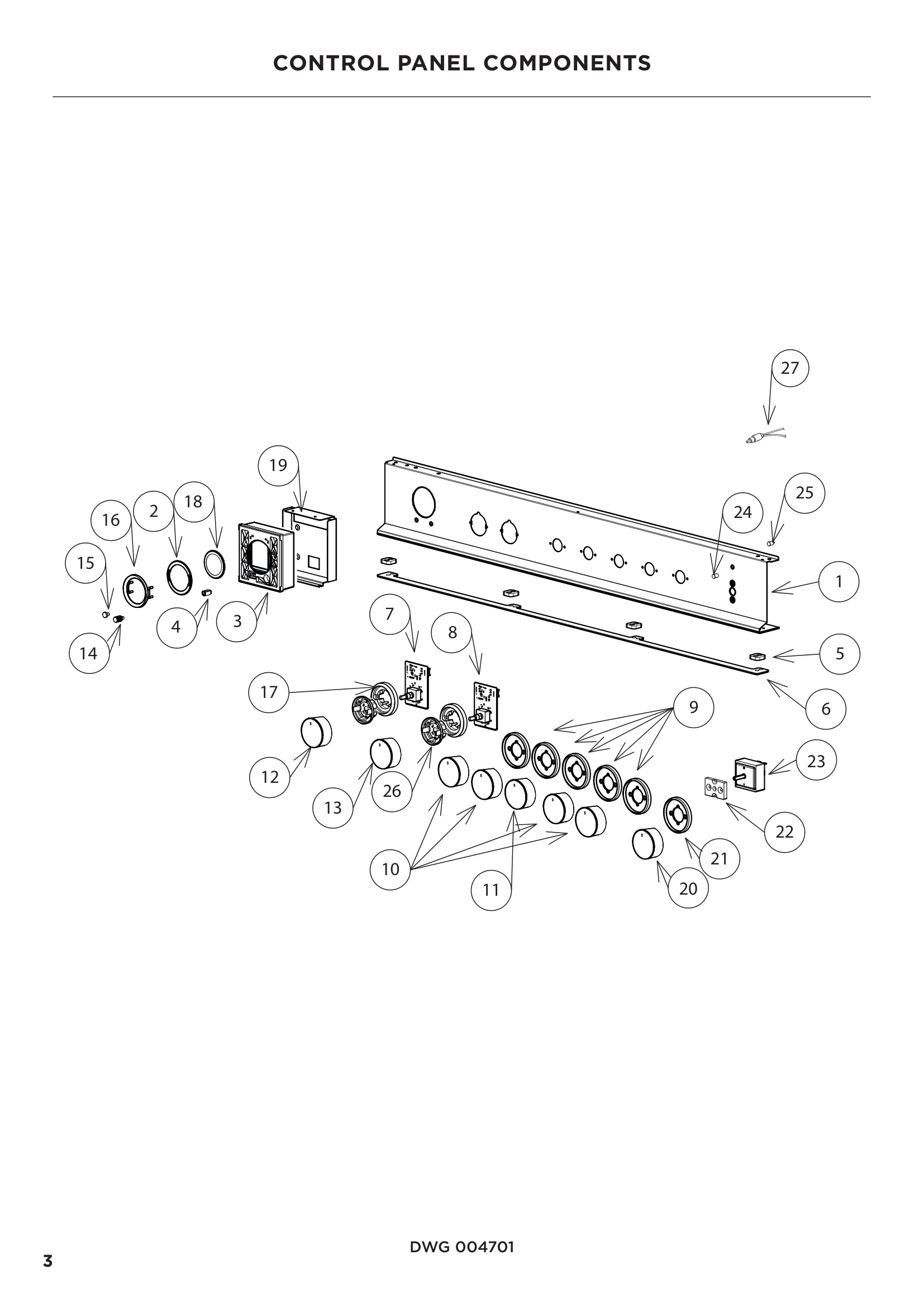 CONTROL PANEL COMPONENTS