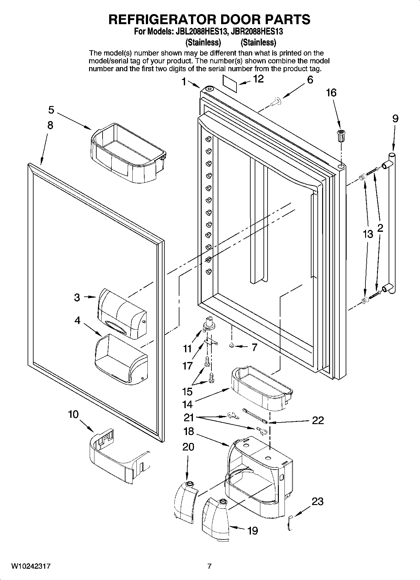 04 - REFRIGERATOR DOOR PARTS