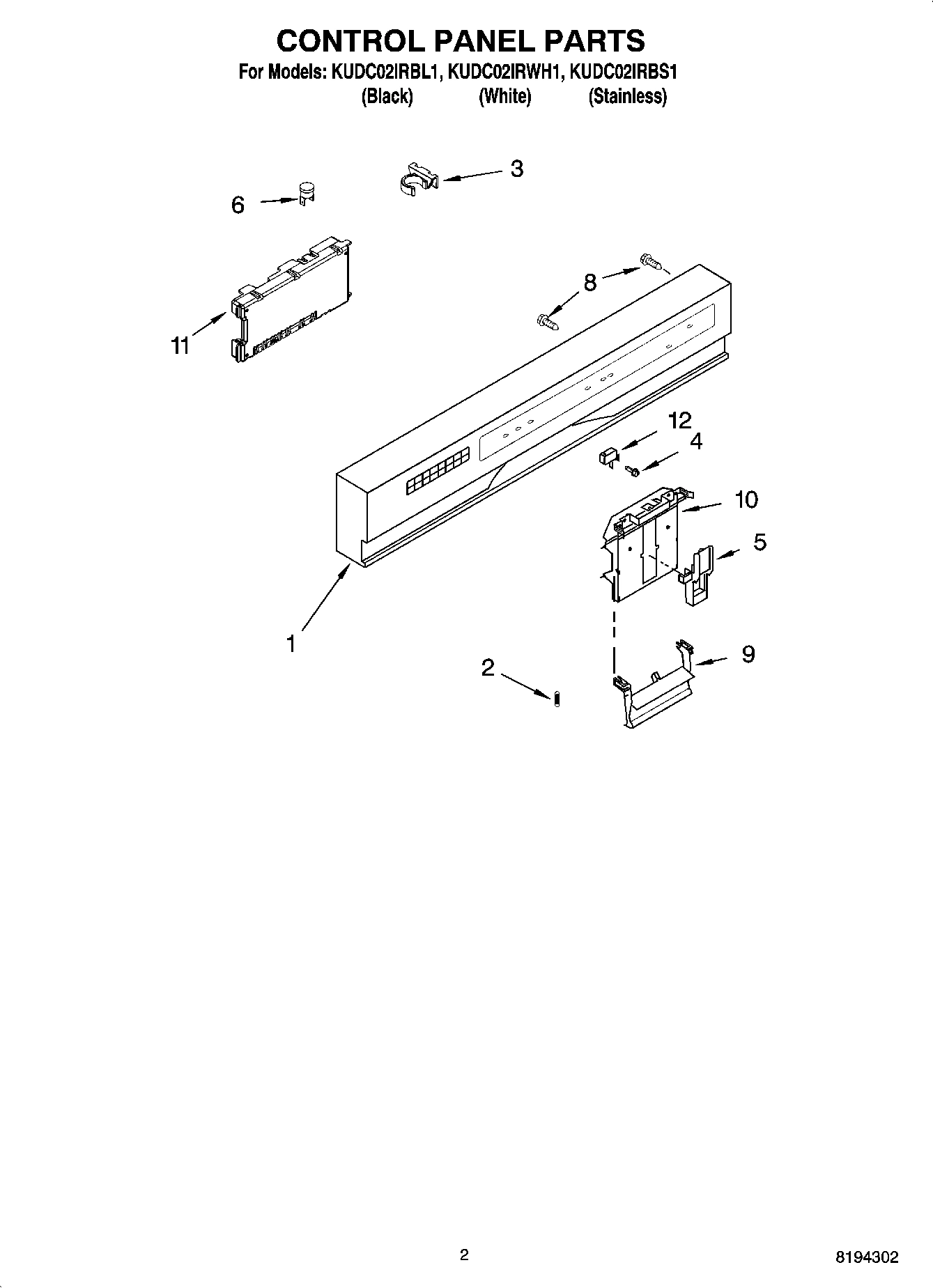 02 - CONTROL PANEL PARTS