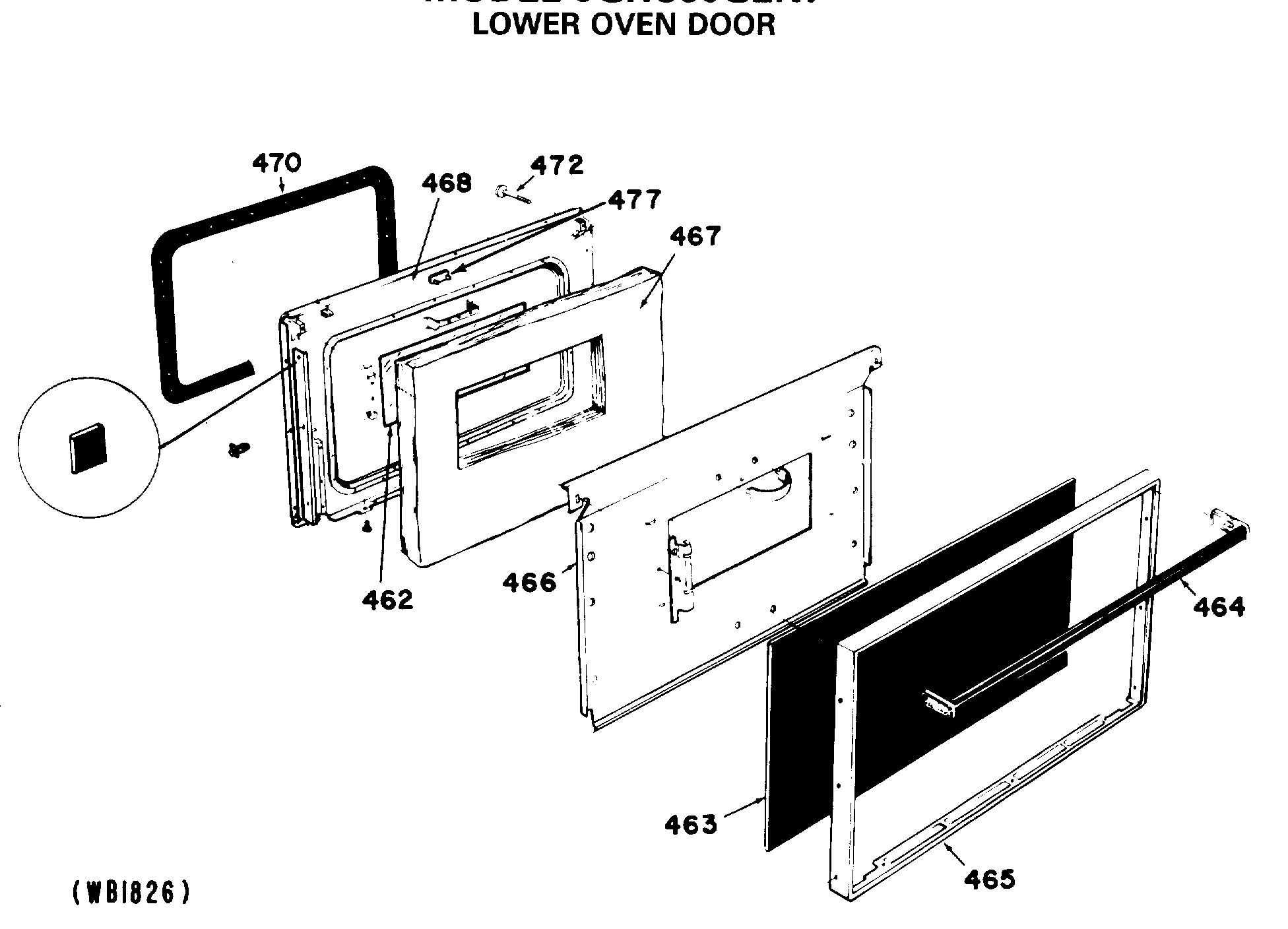 LOWER OVEN DOOR