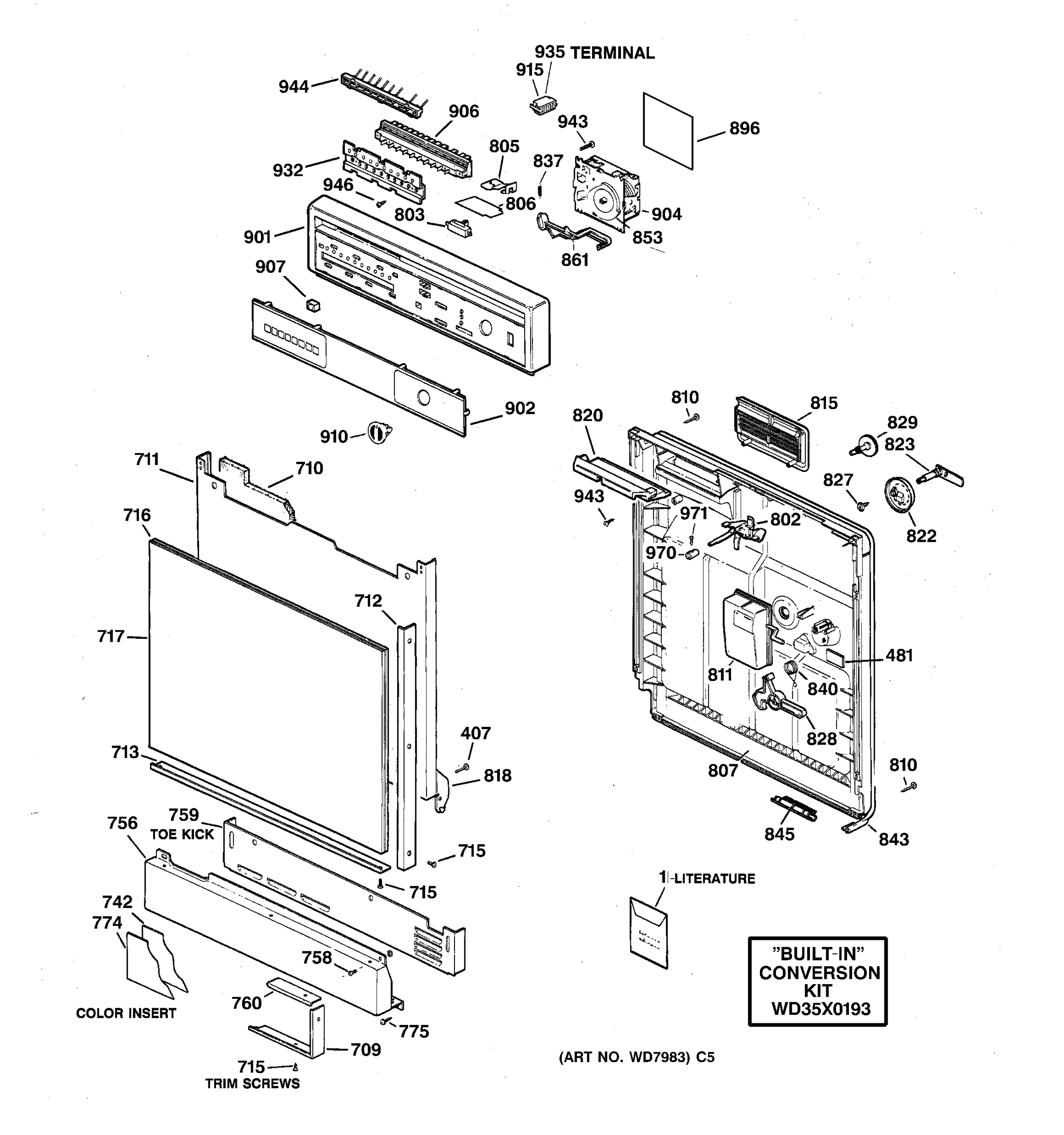 ESCUTCHEON & DOOR ASSEMBLY