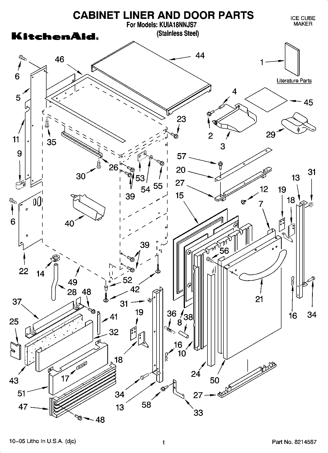 01 - CABINET LINER AND DOOR PARTS