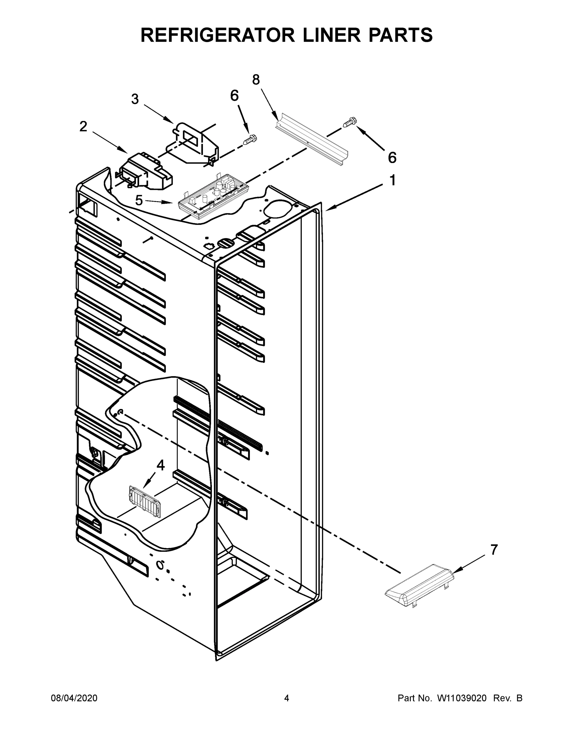 03 - REFRIGERATOR LINER PARTS