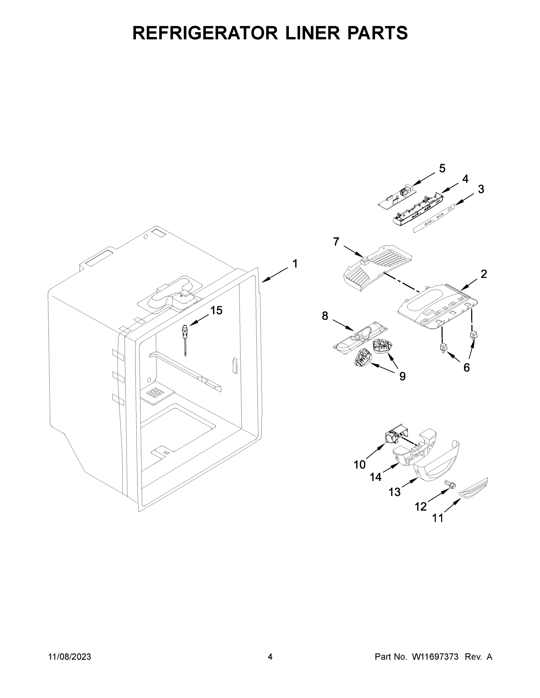 03 - REFRIGERATOR LINER PARTS