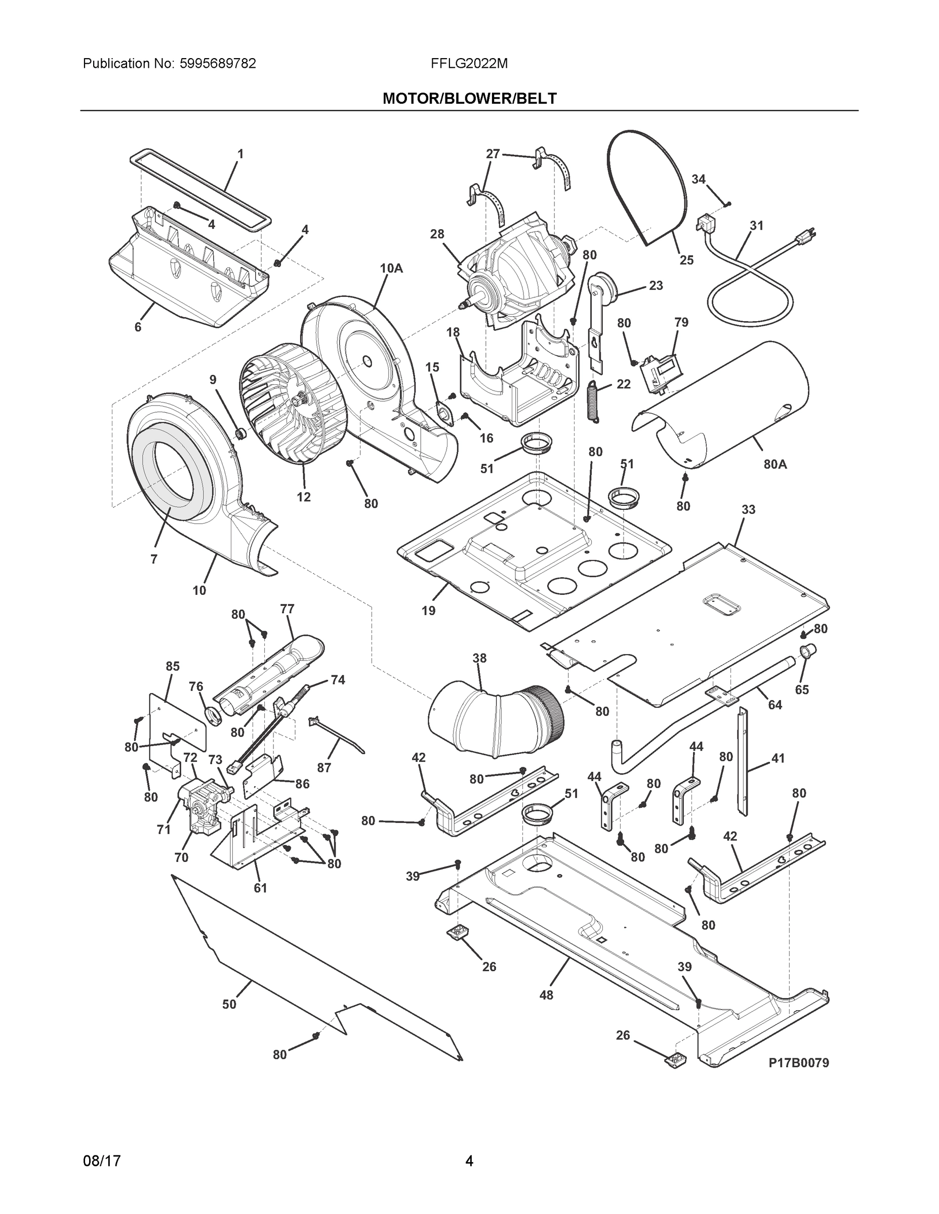 03 - MOTOR/BLOWER/BELT