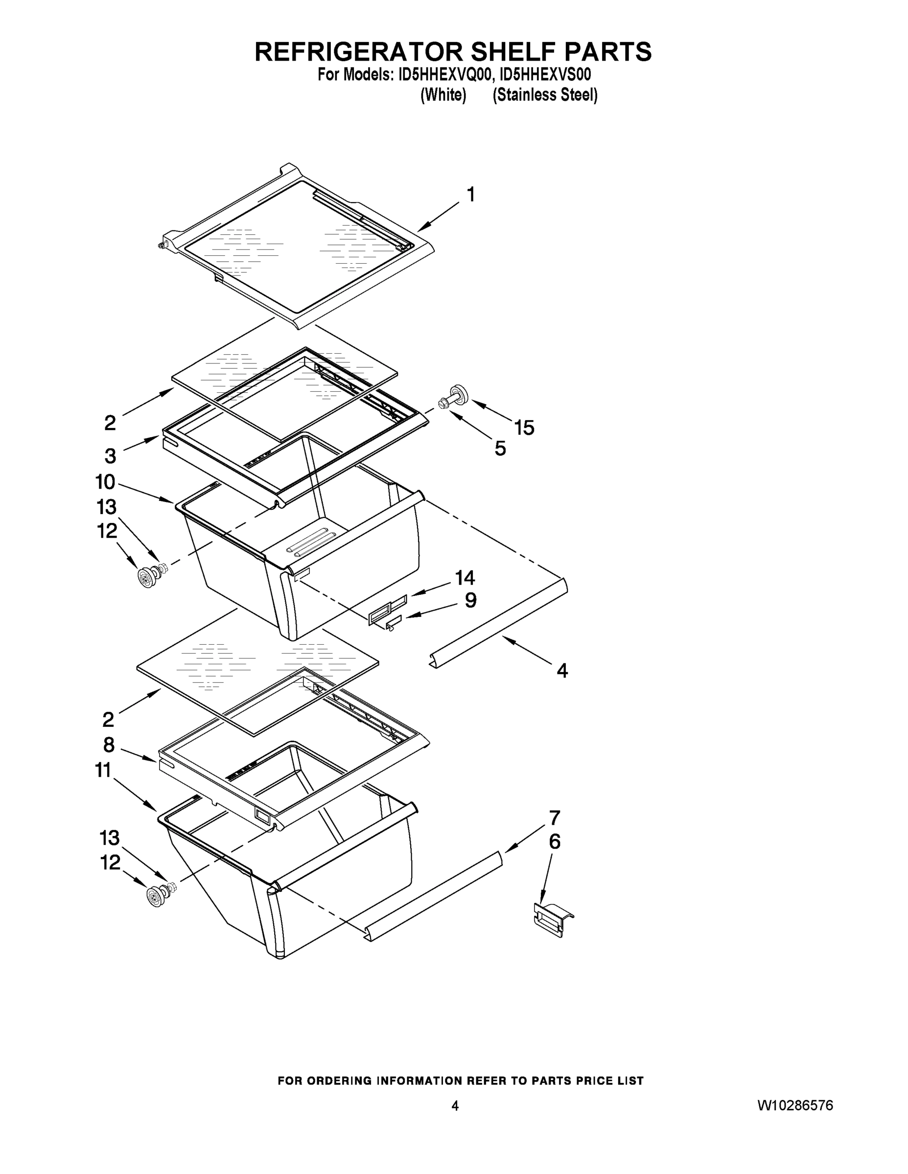 03 - REFRIGERATOR SHELF PARTS