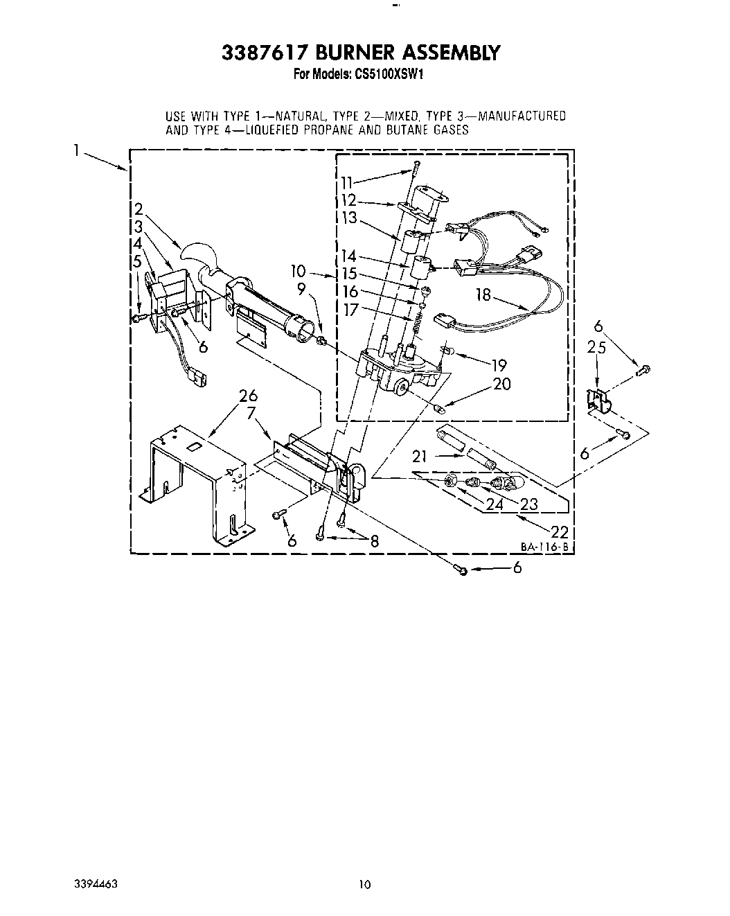 06 - 3387617 BURNER ASSEMBLY