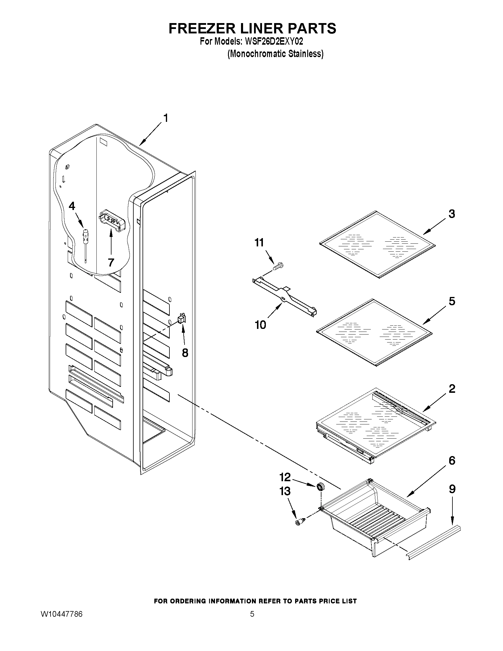 04 - FREEZER LINER PARTS