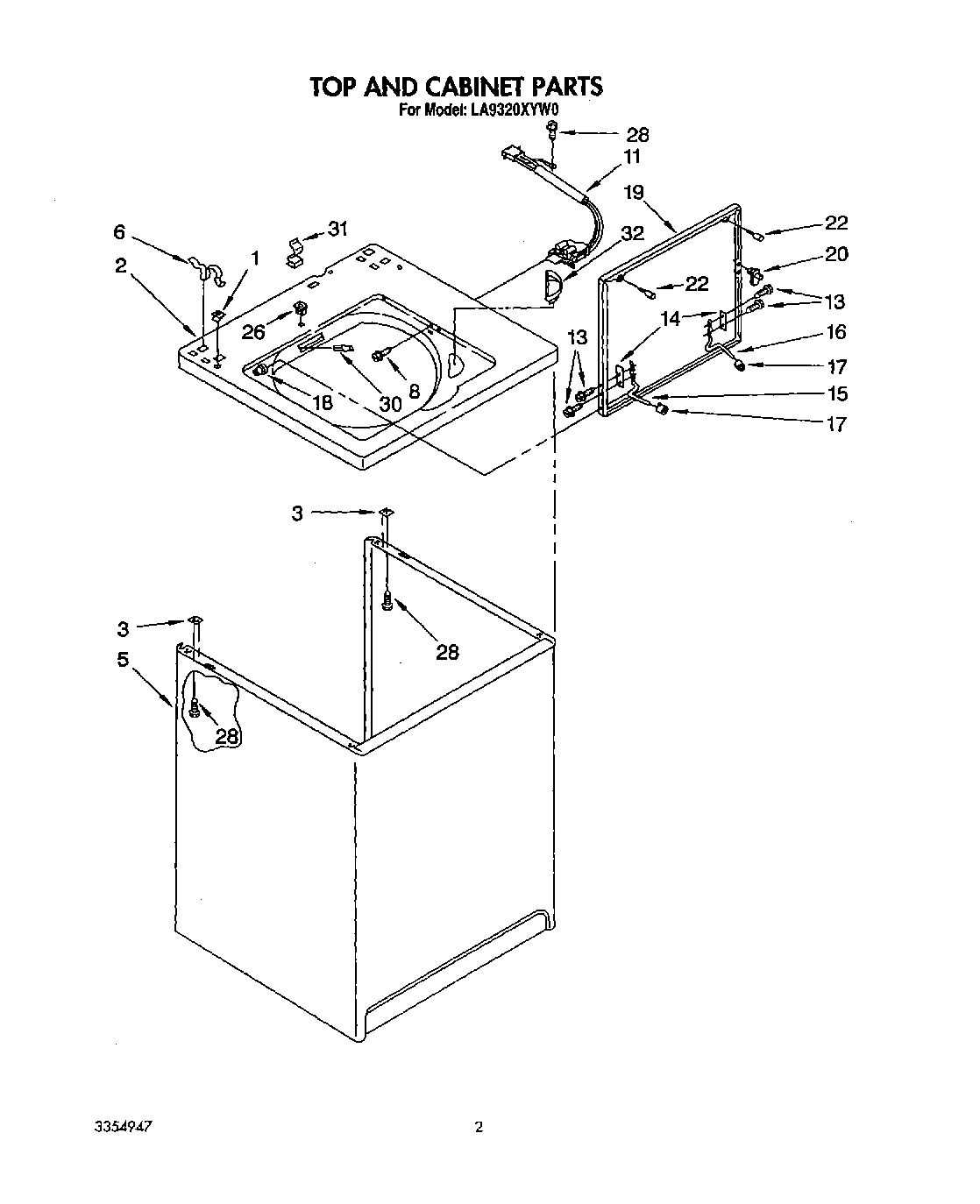 02 - TOP AND CABINET, LIT/OPTIONAL