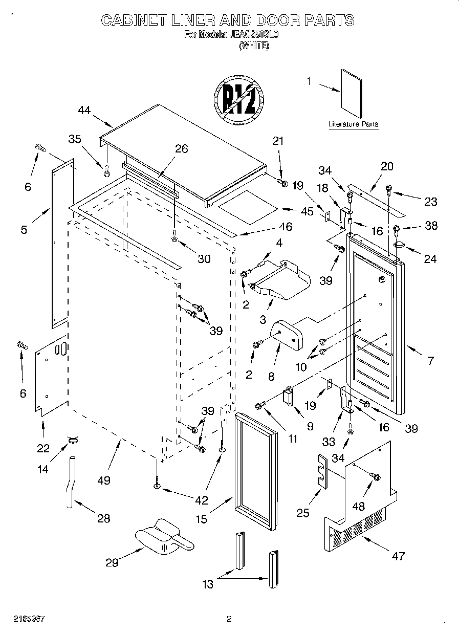 02 - CABINET LINER AND DOOR, LIT/OPTIONA