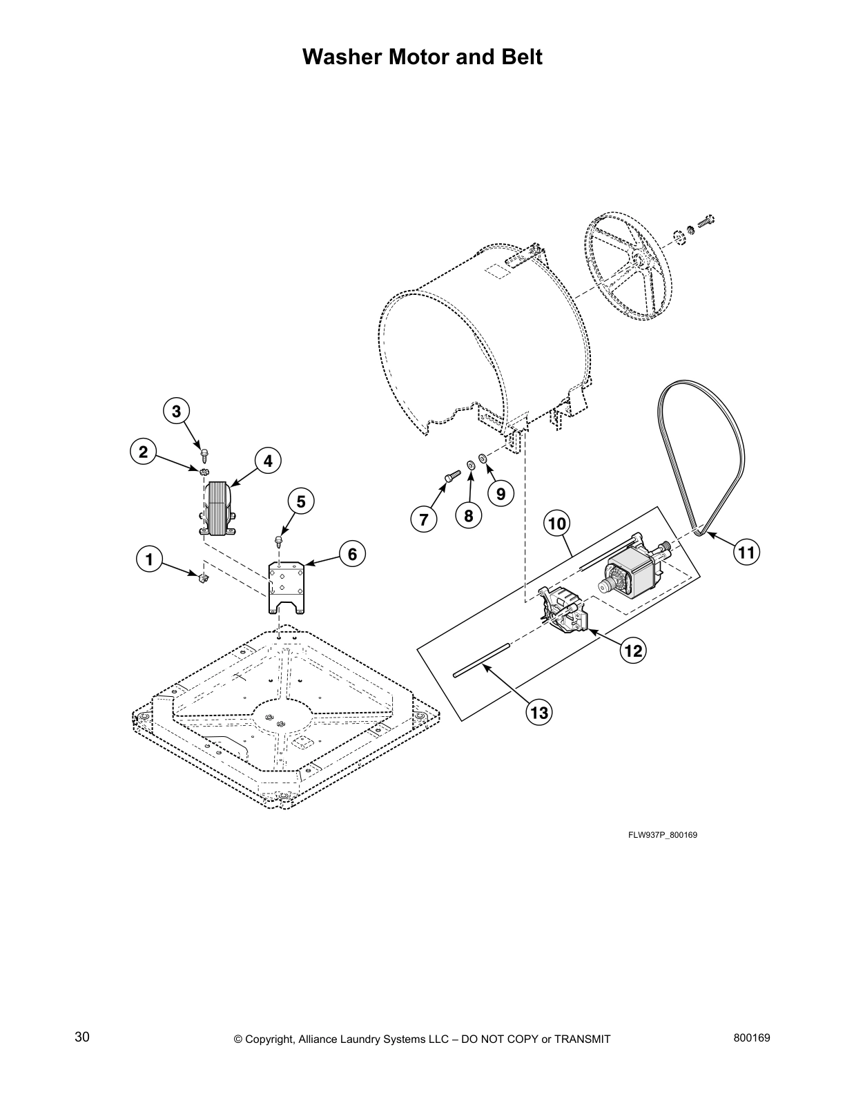 Washer Motor and Belt